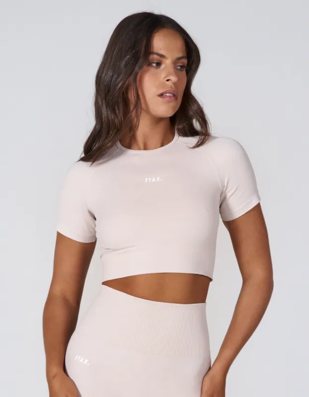 Premium Seamless Favourites Cropped Tee - Bone sold by Stax