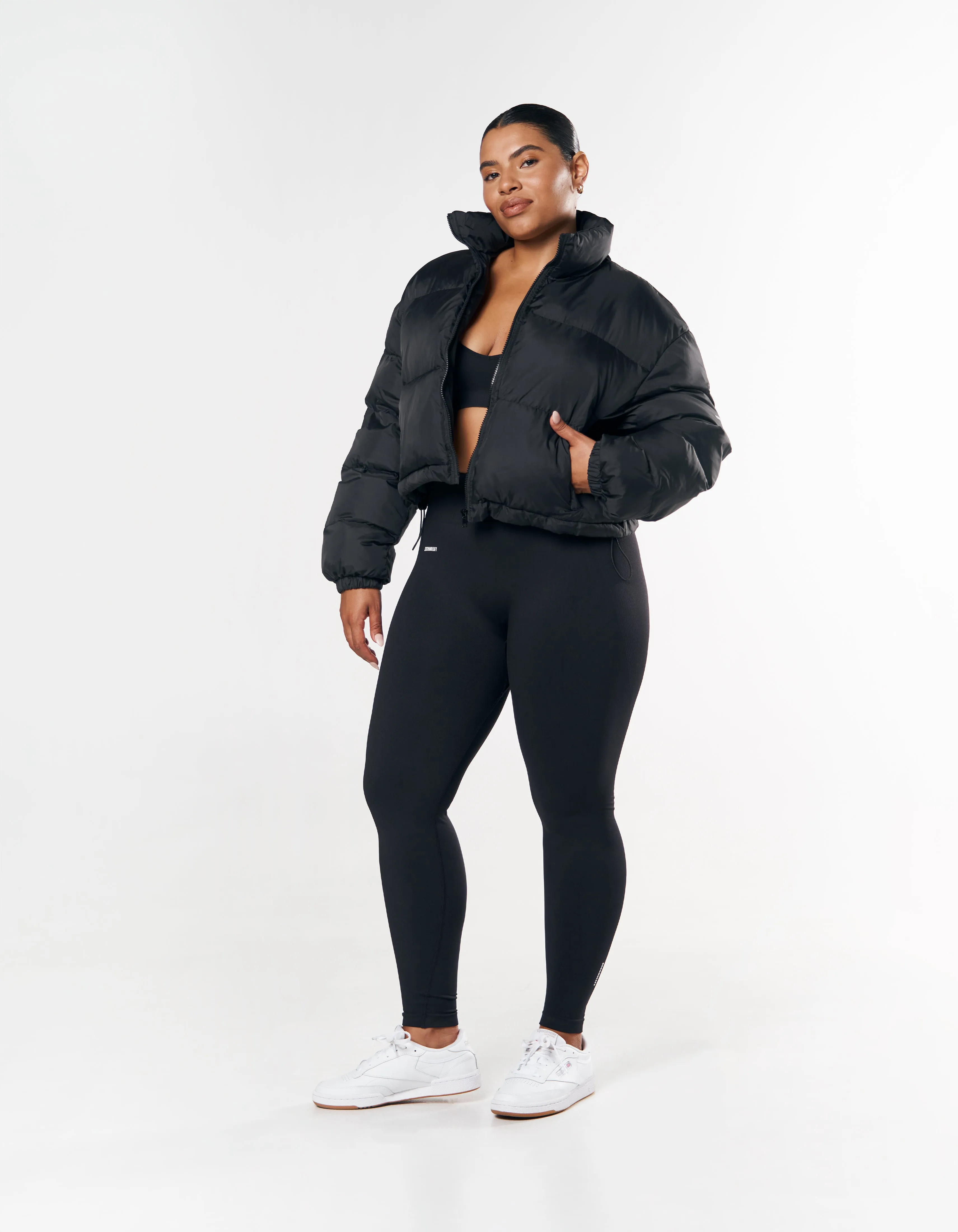 Cropped Puffer - Black sold by Stax product image thumbnail 3