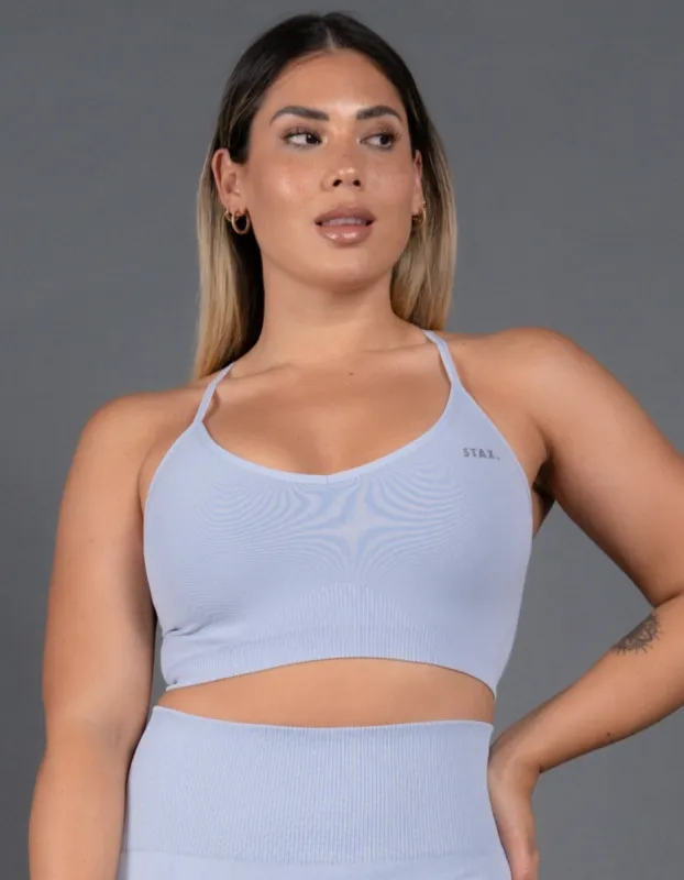 Premium Seamless V5 Strappy Crop - Arion (Blue) sold by Stax