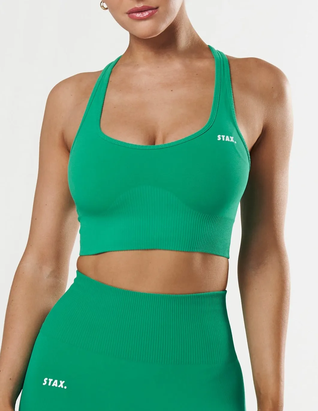 Premium Seamless Summer Racer Crop - Green sold by Stax