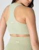 Premium Seamless V6 Racer Crop - Viridis (Green) sold by Stax