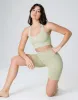 Premium Seamless V6 Racer Crop - Viridis (Green) sold by Stax