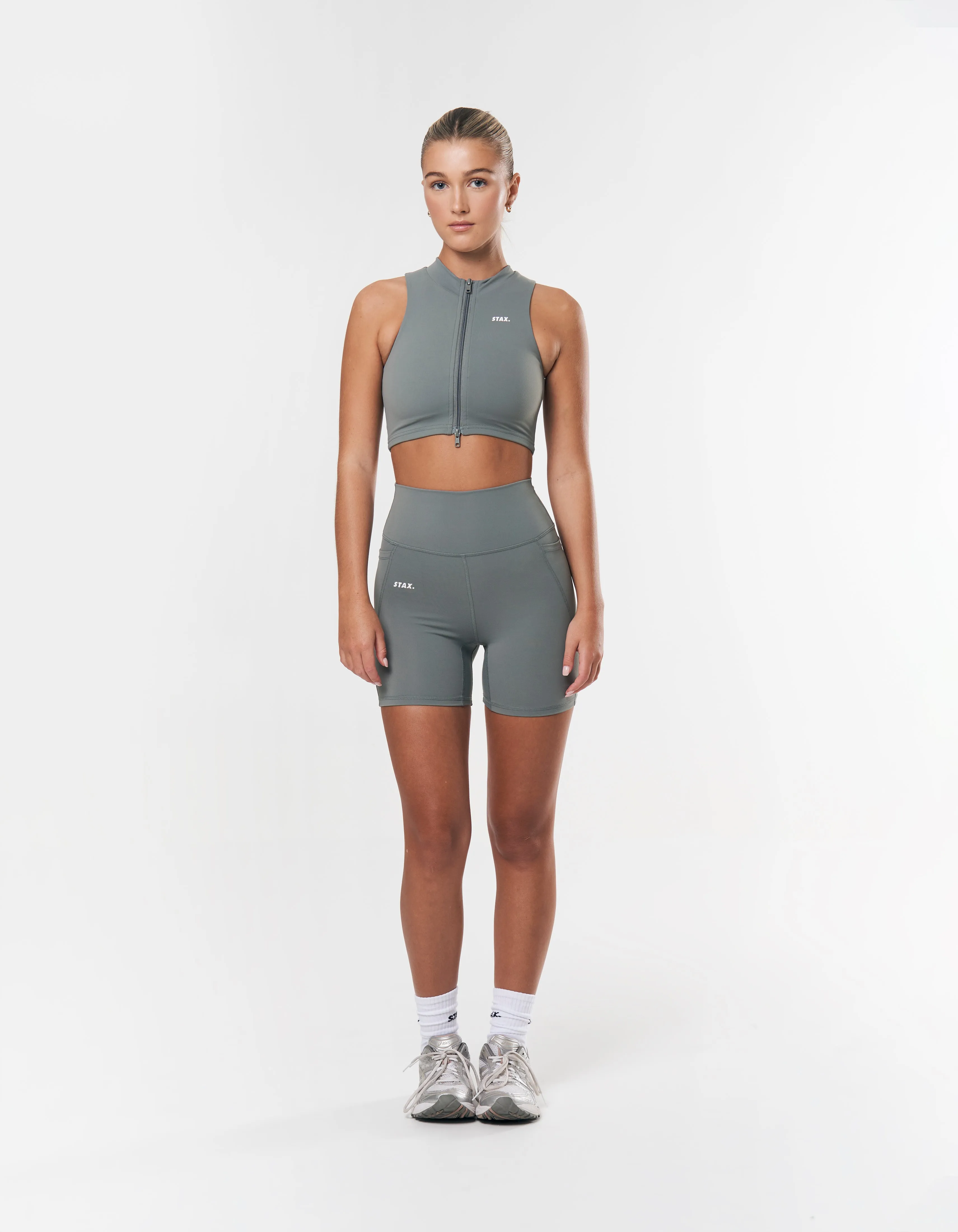 Base Sleeveless Zip Tank NANDEX ™ - Thyme sold by Stax product image thumbnail 4