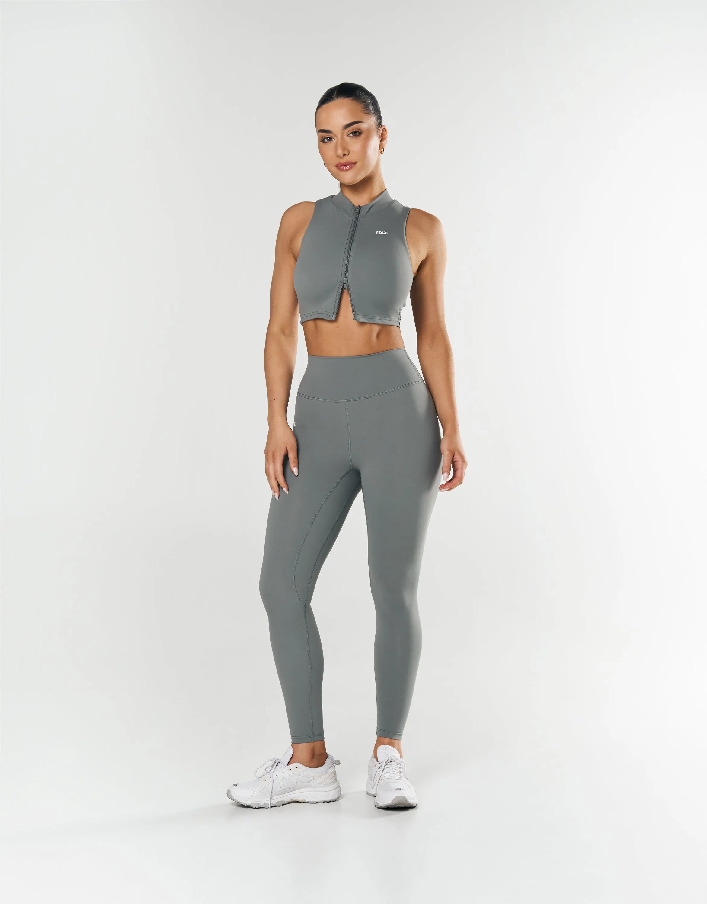 Base Sleeveless Zip Tank NANDEX ™ - Thyme sold by Stax product image thumbnail 2