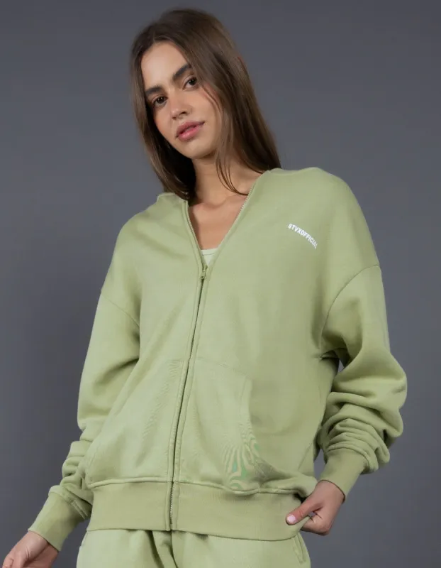 W22 Zip Hoodie Tera - Green sold by Stax