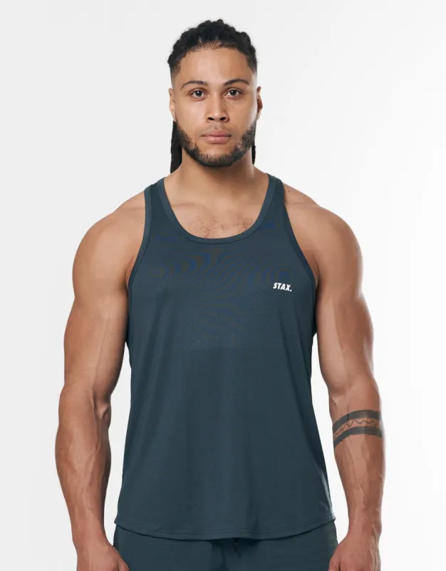 Mens Sport Singlet - Navy sold by Stax