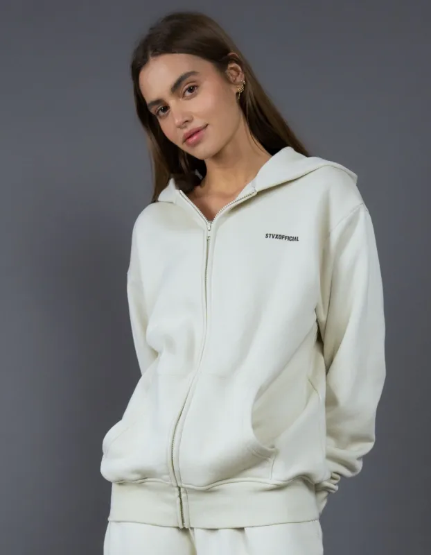 W22 Zip Hoodie Fawn - Beige sold by Stax