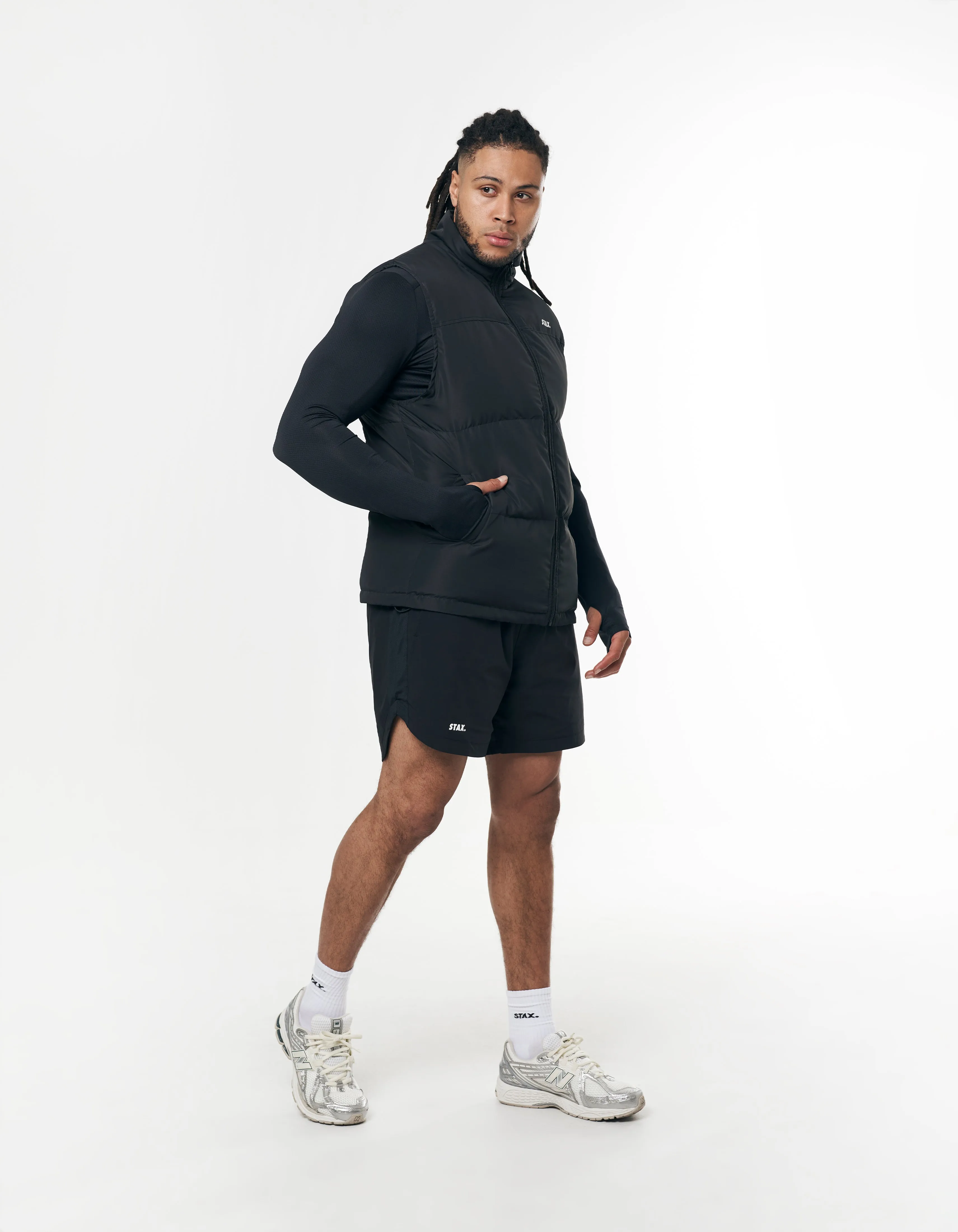 Mens Sleeveless Puffer Vest - Black sold by Stax product image thumbnail 2