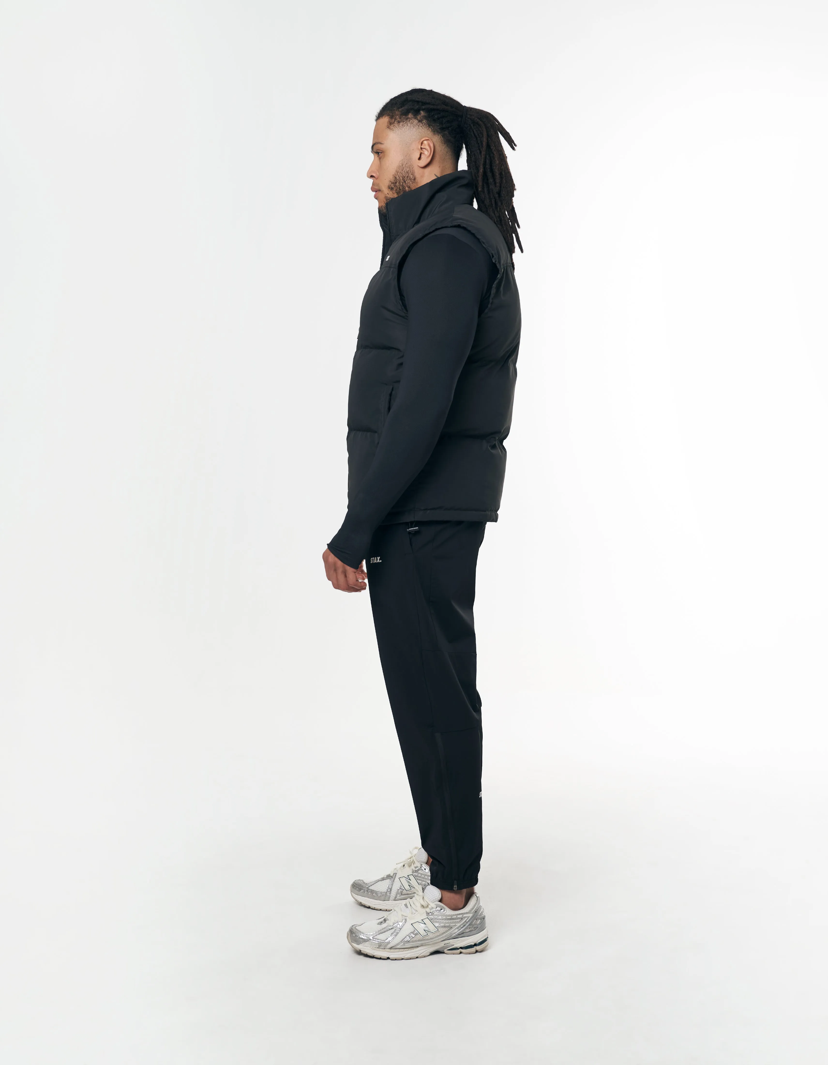 Mens Sleeveless Puffer Vest - Black sold by Stax product image thumbnail 3