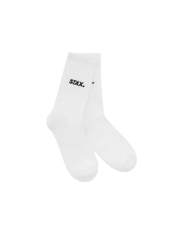 Unisex Crew Socks - White sold by Stax