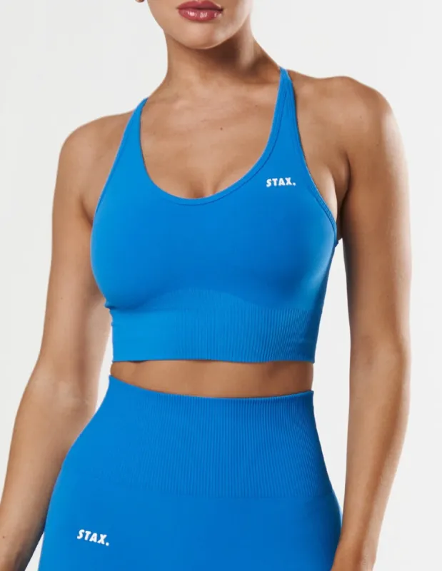 Premium Seamless Summer Strappy Crop - Blue sold by Stax