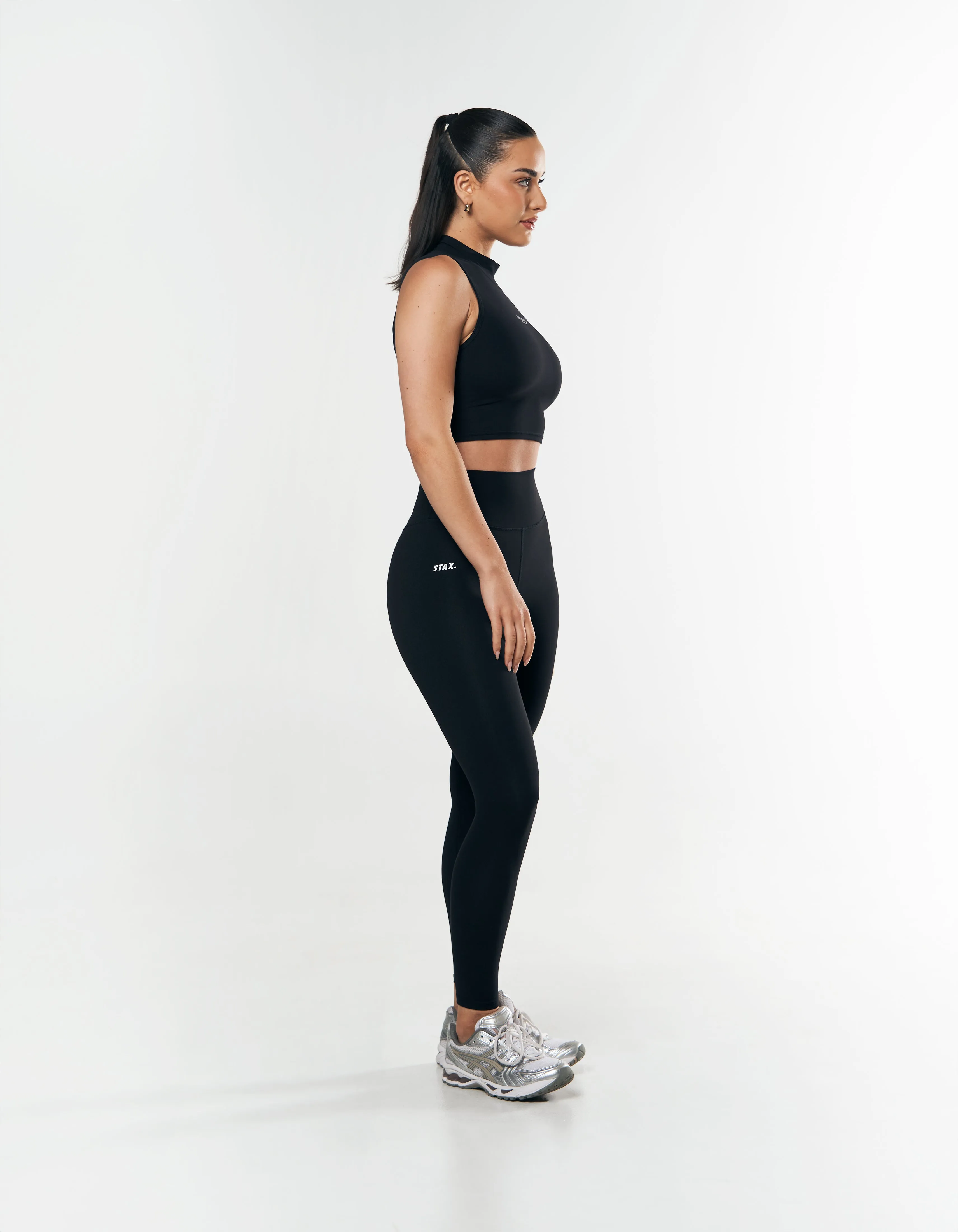 High Neck Cropped tank NANDEX™ - Black sold by Stax product image thumbnail 5