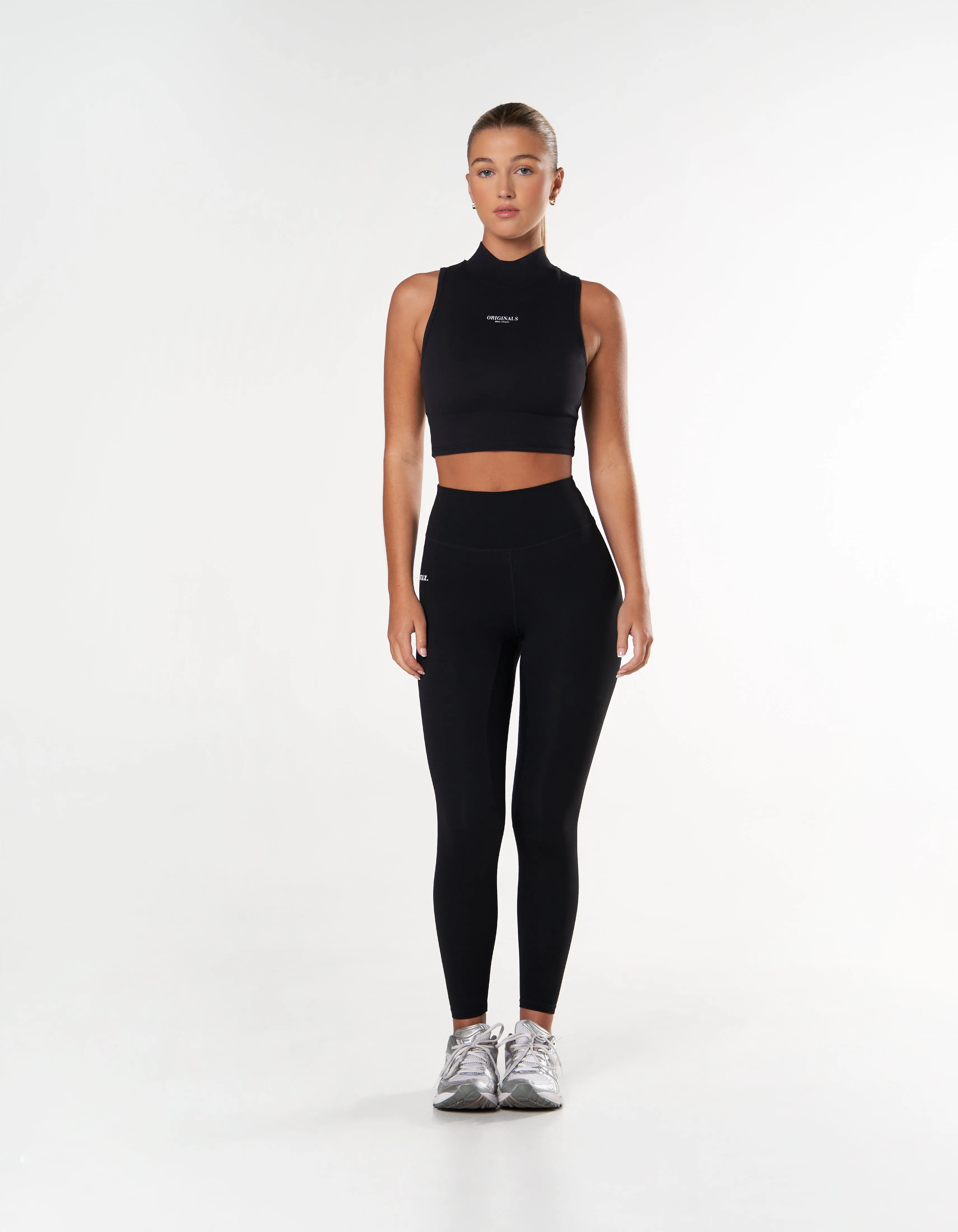 High Neck Cropped tank NANDEX™ - Black sold by Stax product image thumbnail 4