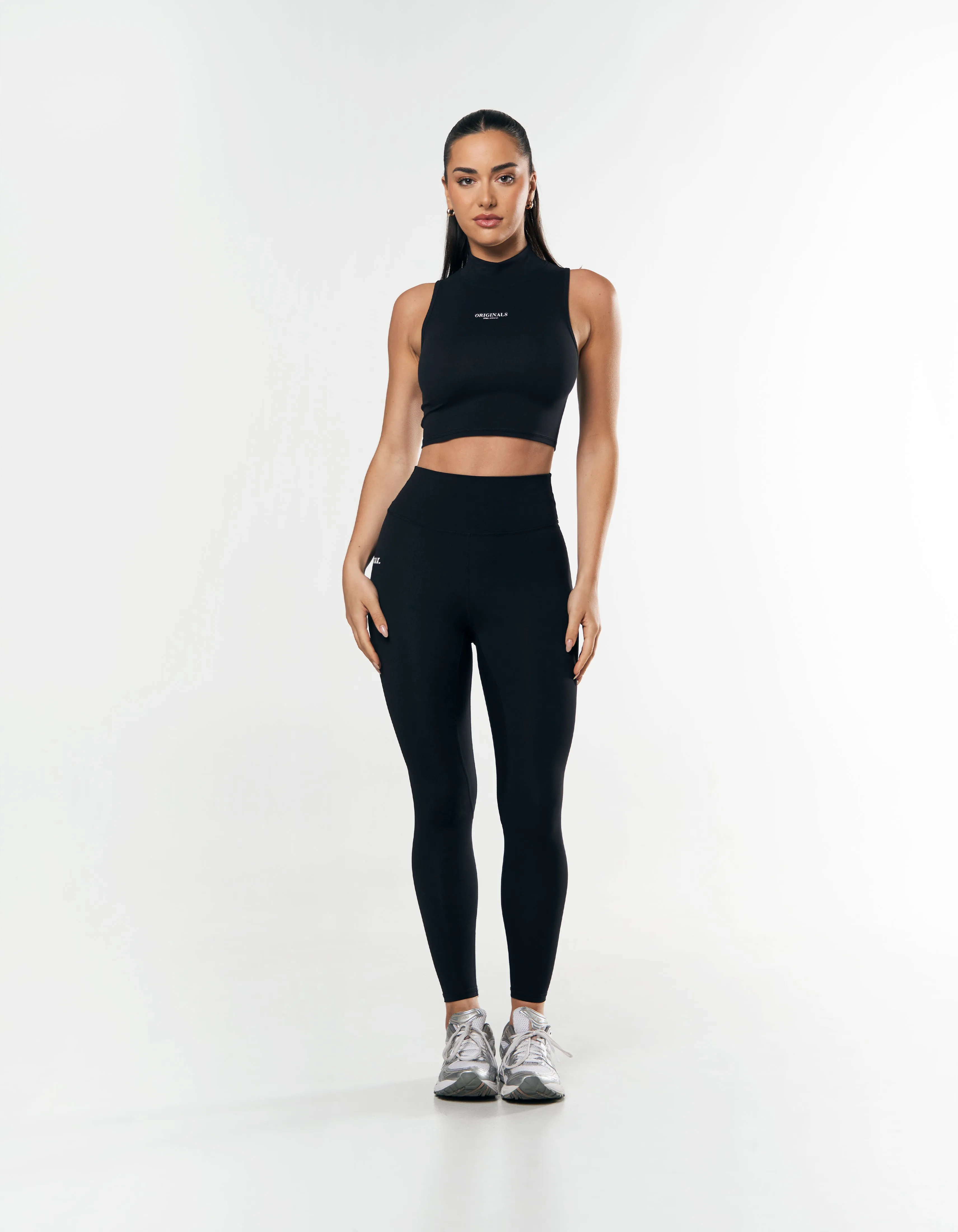 High Neck Cropped tank NANDEX™ - Black sold by Stax product image thumbnail 2