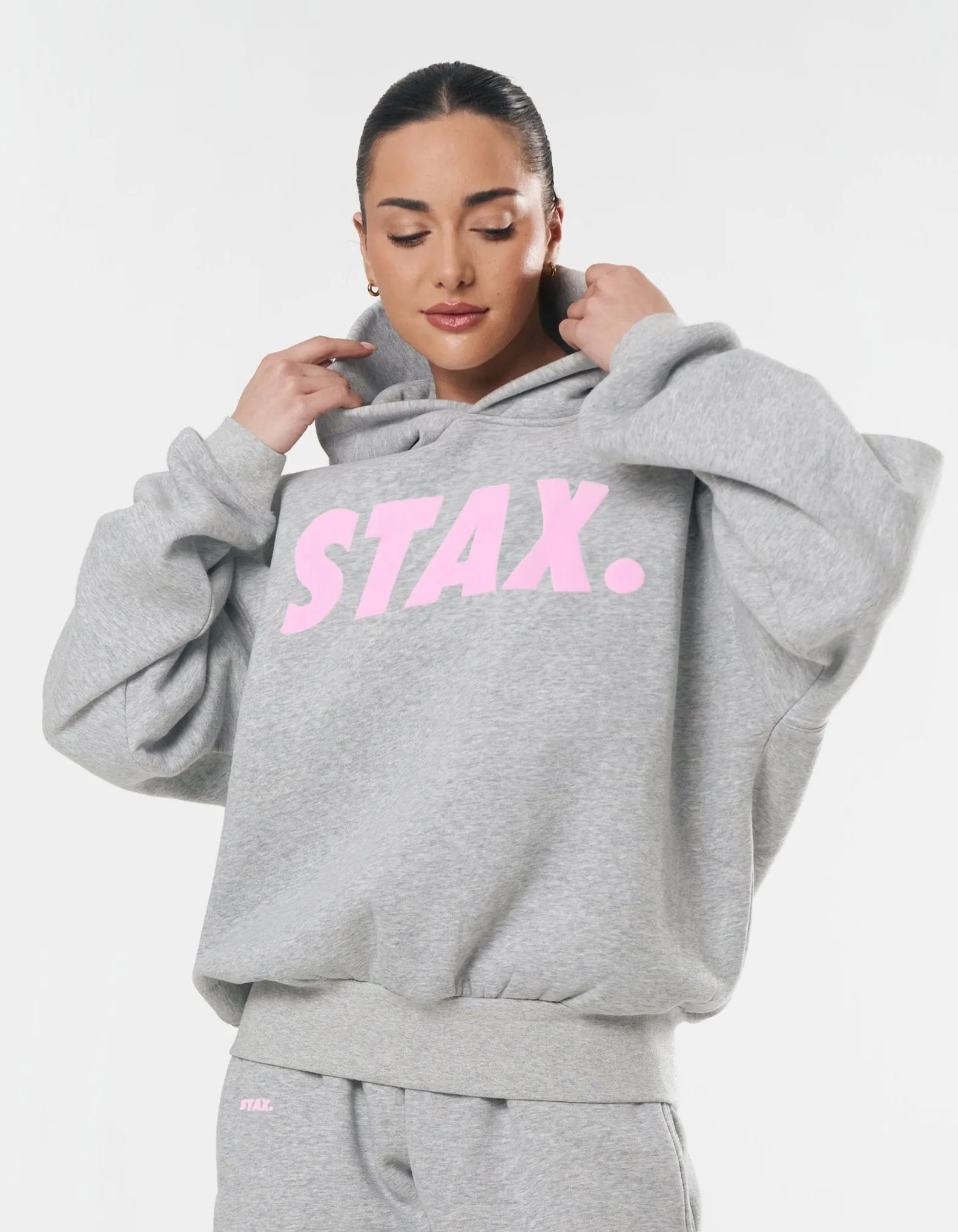 Original Hoodie - Dark Grey/Pink sold by Stax