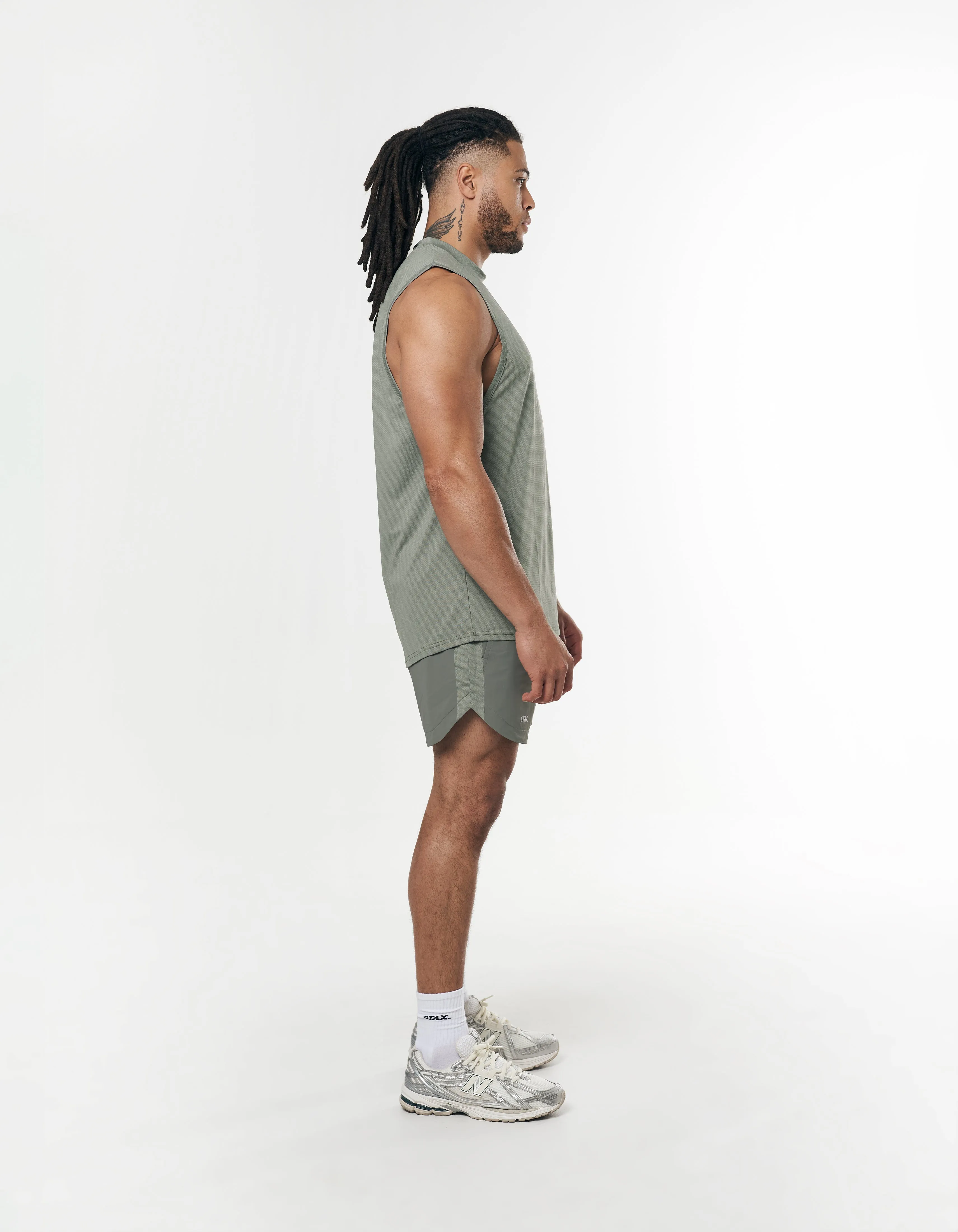 Mens Sport Muscle Tank - Sage sold by Stax product image thumbnail 3