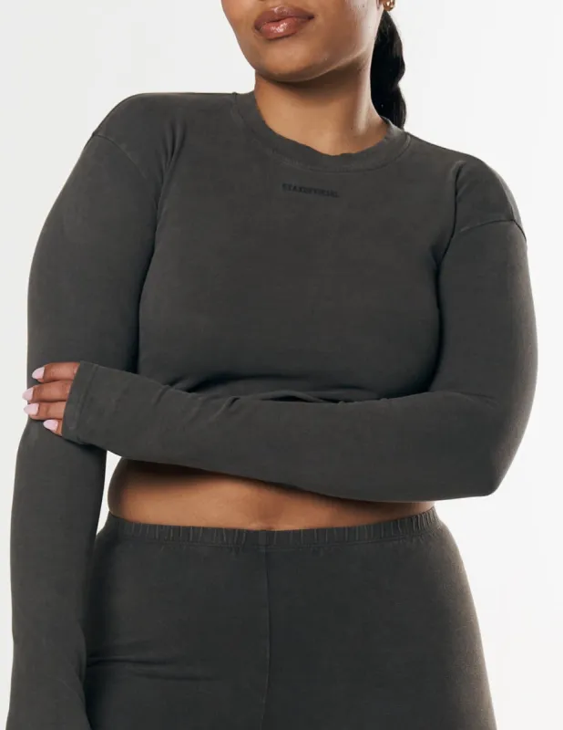 OOS Cropped Long Sleeve - Ash sold by Stax