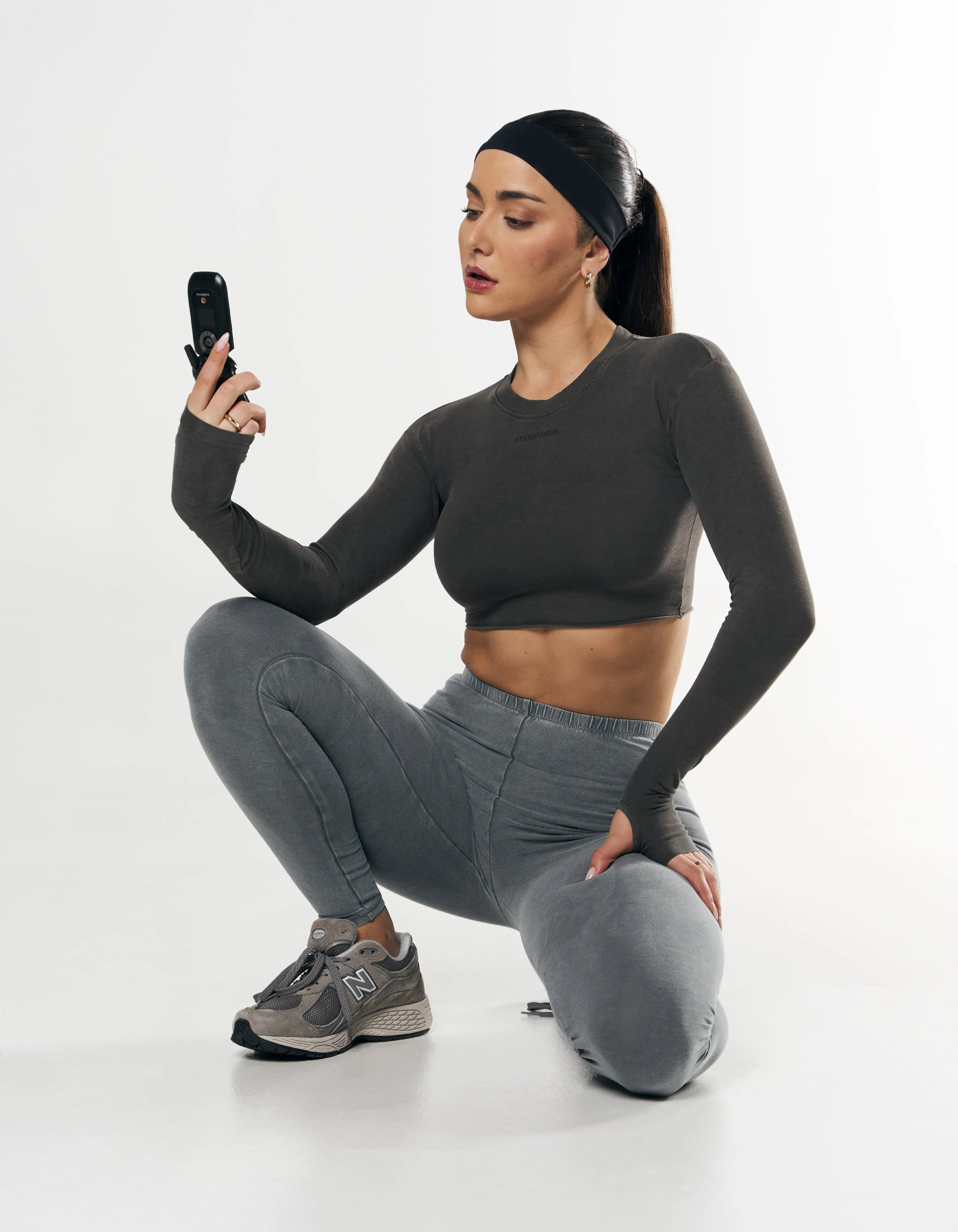 OOS Cropped Long Sleeve - Ash sold by Stax product image thumbnail 2