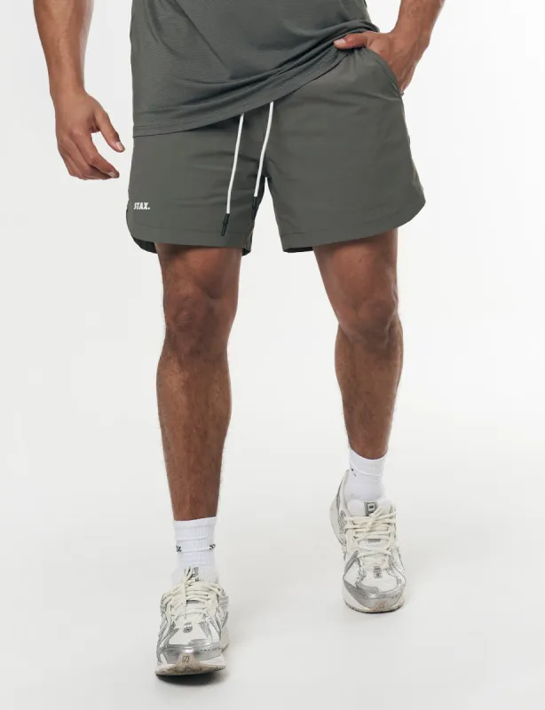 Mens Sport Nylon Shorts - Grey sold by Stax