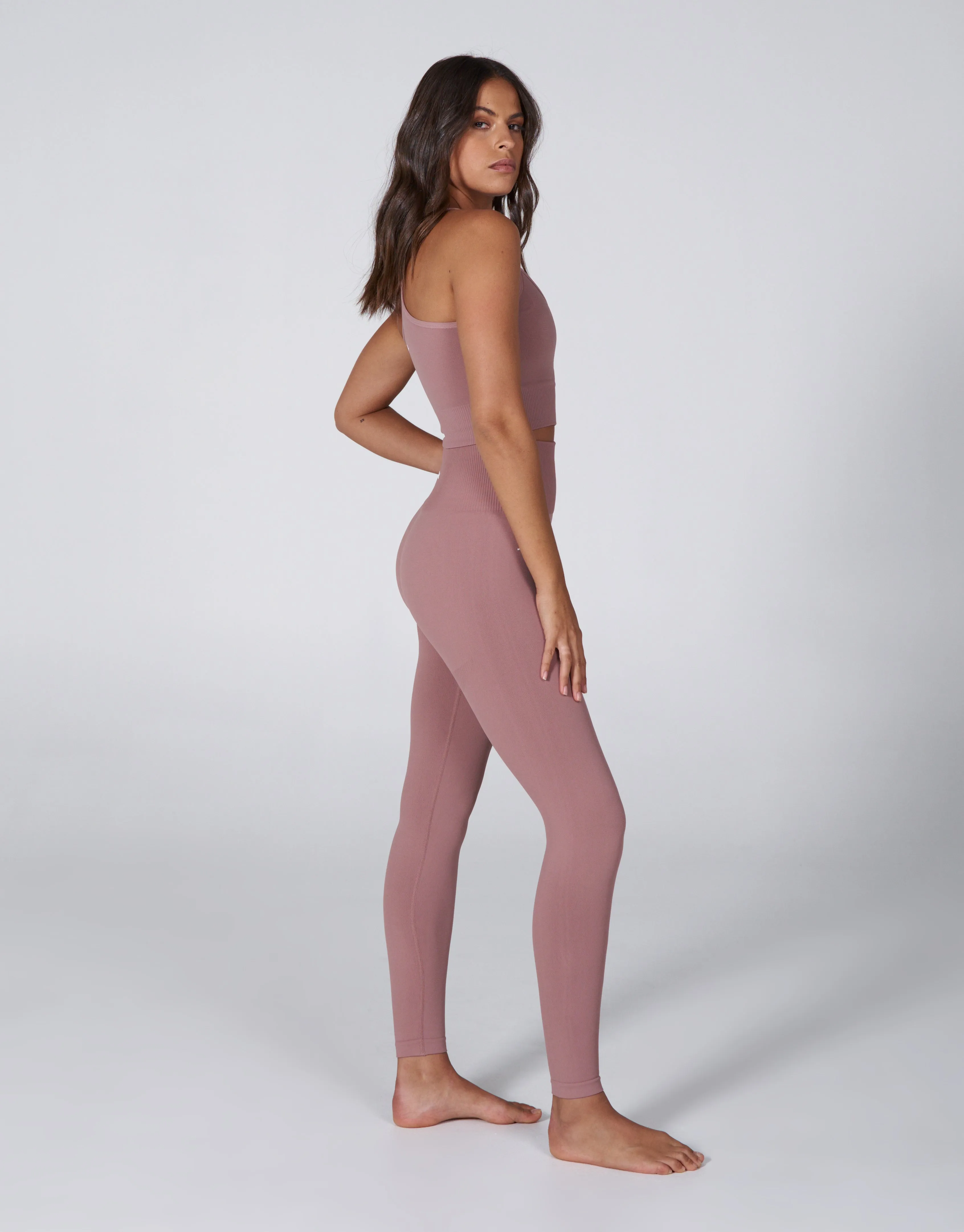 Premium Seamless Favourites Strappy Crop - Dusty Rose sold by Stax product image thumbnail 4