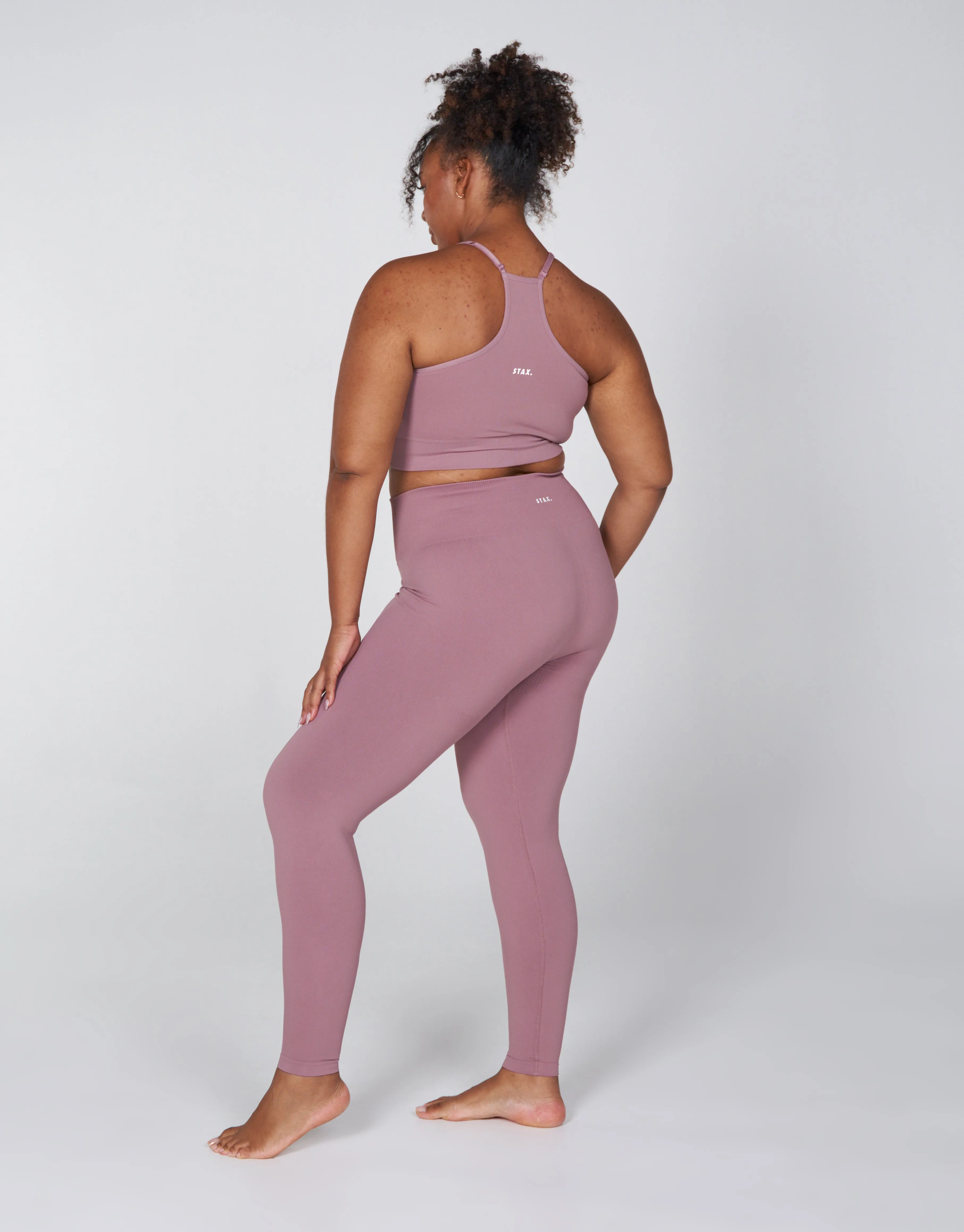 Premium Seamless Favourites Strappy Crop - Dusty Rose sold by Stax product image thumbnail 5