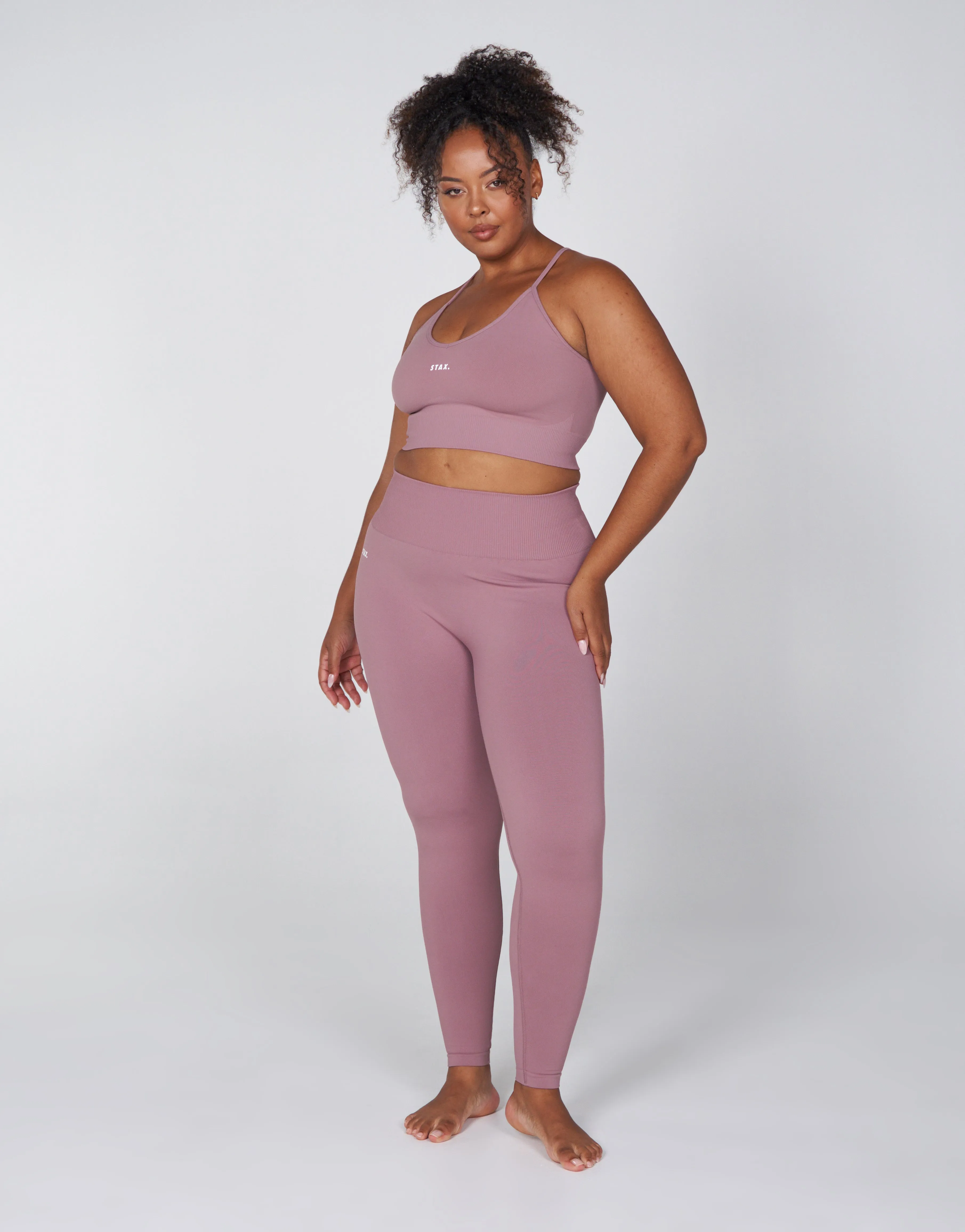 Premium Seamless Favourites Strappy Crop - Dusty Rose sold by Stax product image thumbnail 3