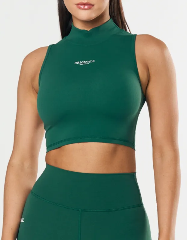 High Neck Cropped Tank NANDEX ™ Aspen - Green sold by Stax