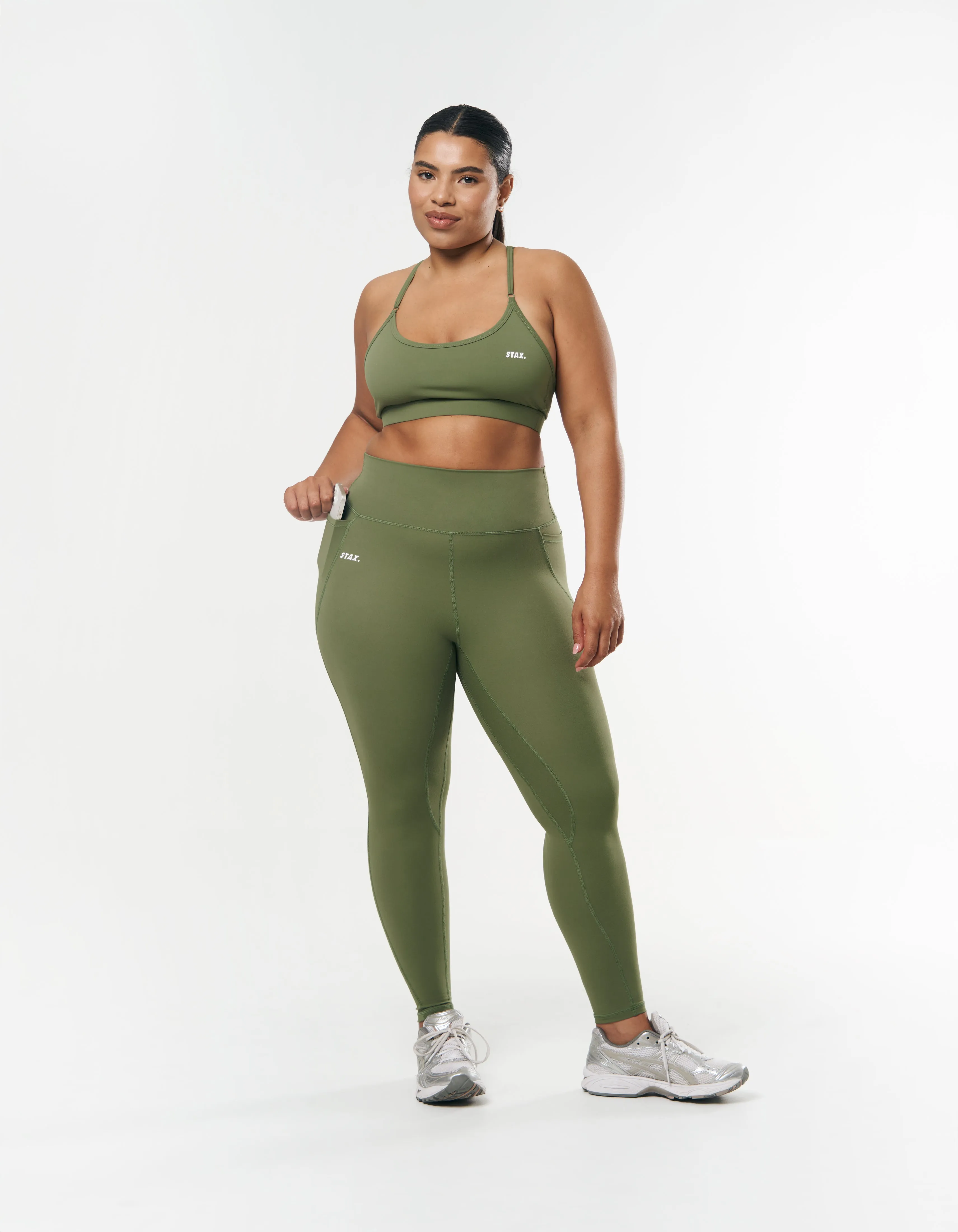 Phone Pocket Tights NANDEX ™ - Khaki sold by Stax product image thumbnail 3