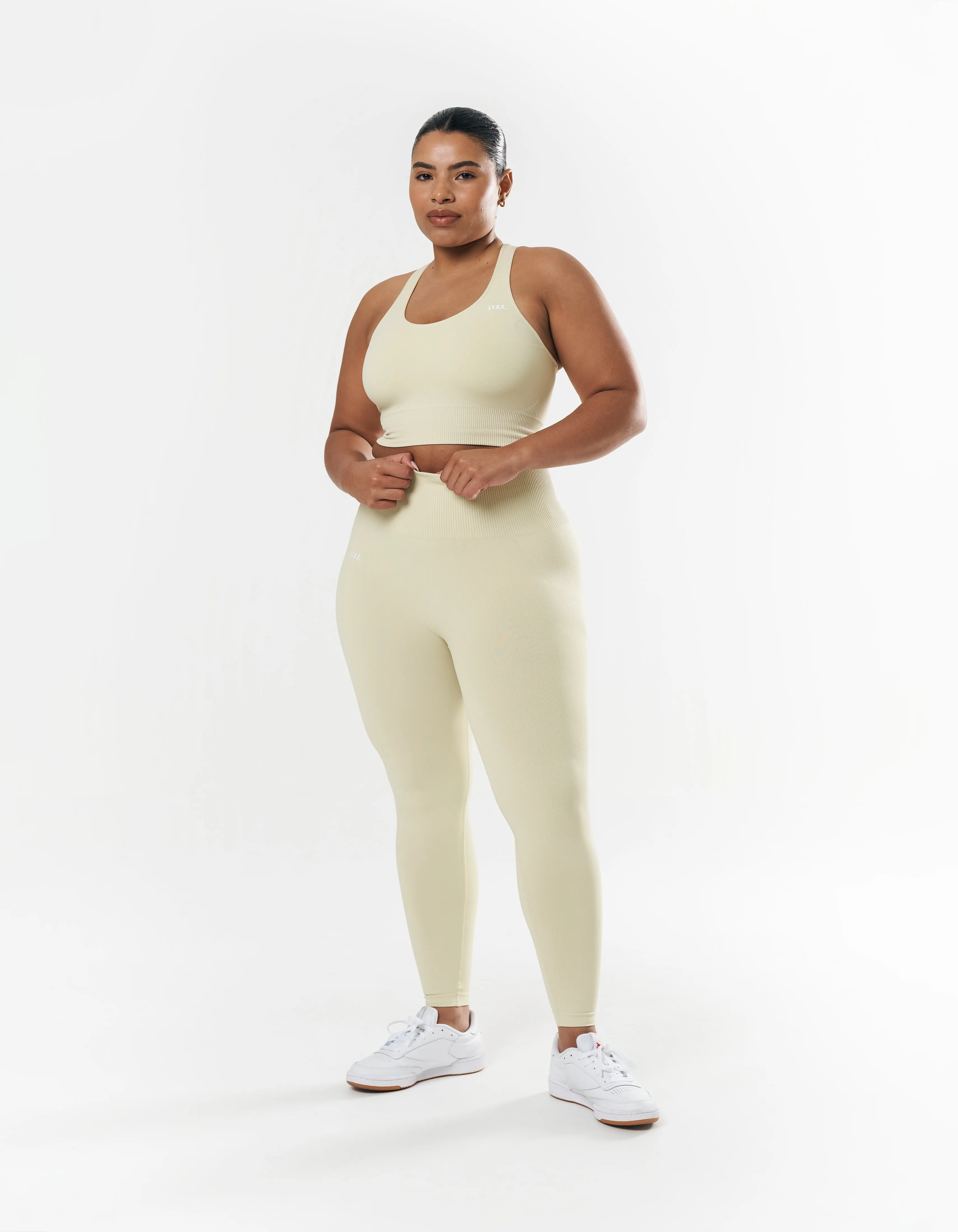 Premium Seamless Racer Crop - Vanilla Essence sold by Stax product image thumbnail 2