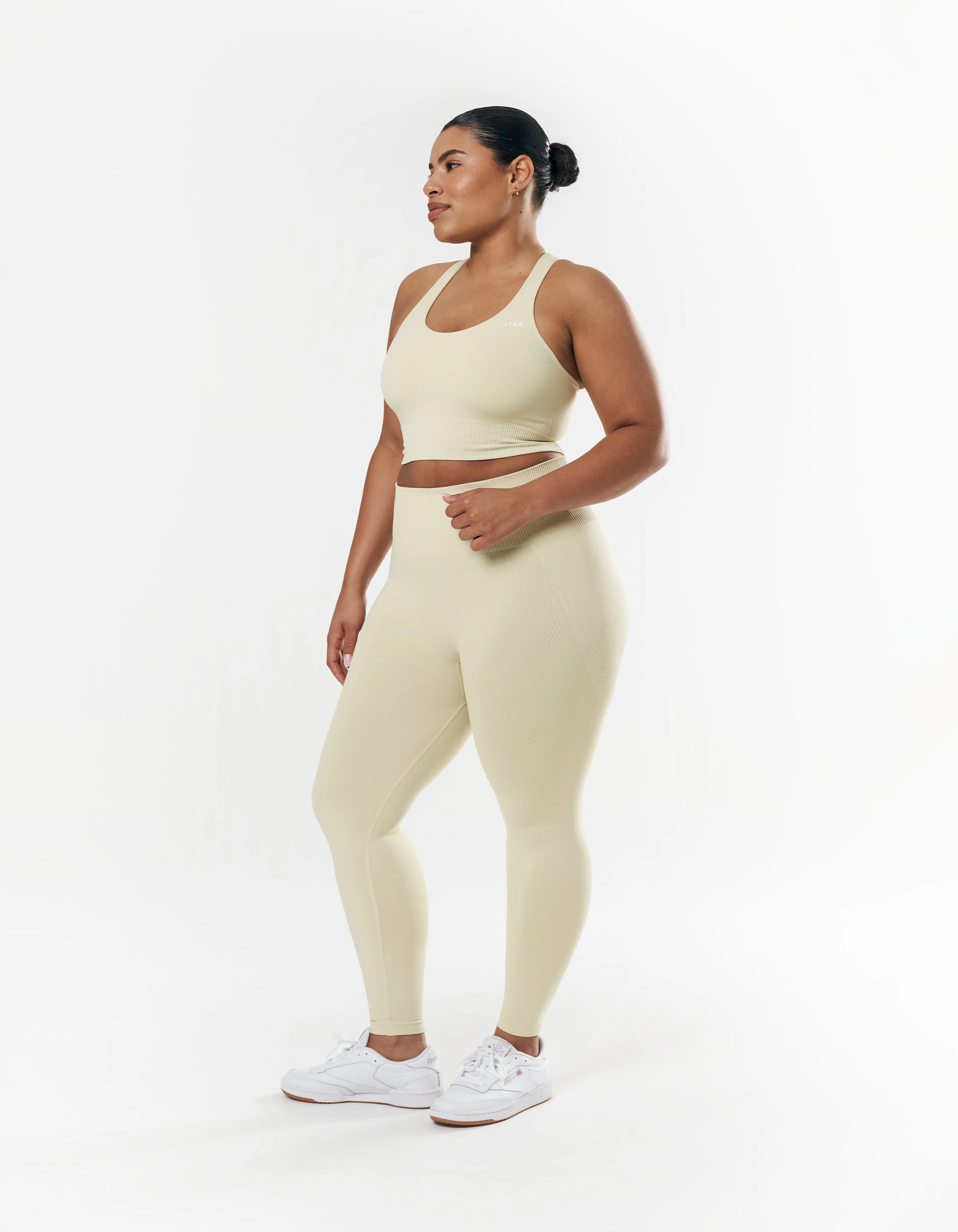 Premium Seamless Racer Crop - Vanilla Essence sold by Stax product image thumbnail 5
