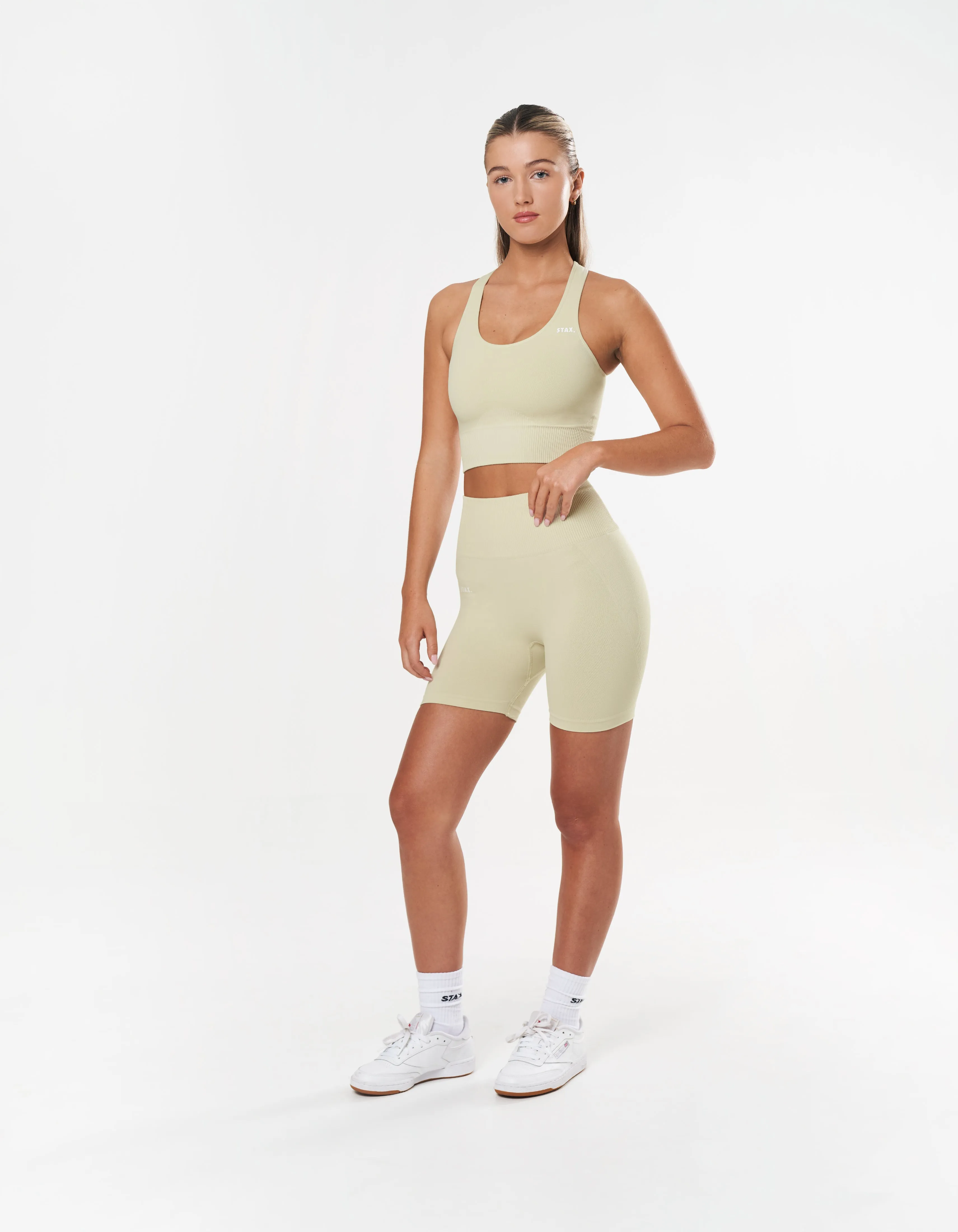 Premium Seamless Racer Crop - Vanilla Essence sold by Stax product image thumbnail 4