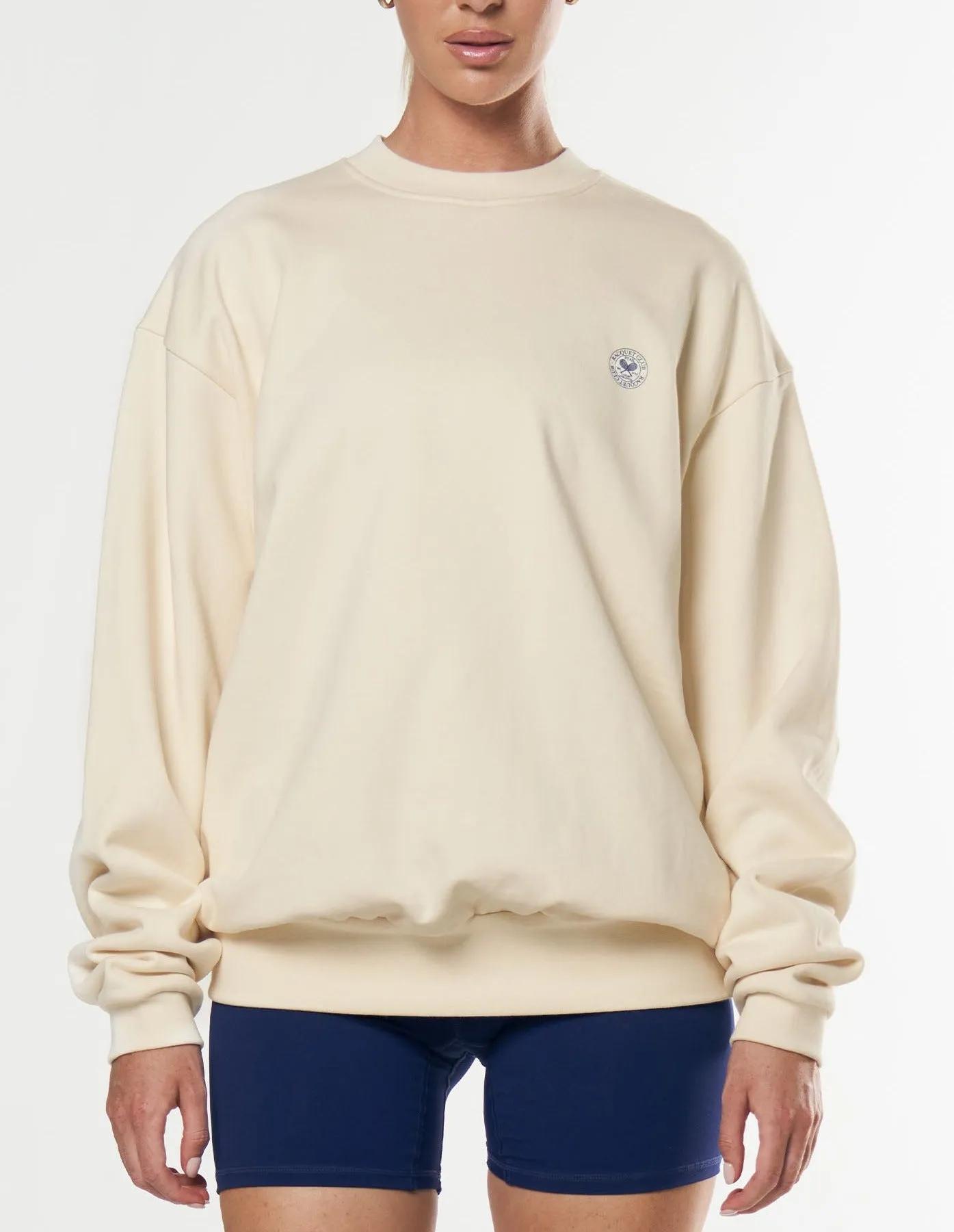 Racquet Club Crew - Cream sold by Stax