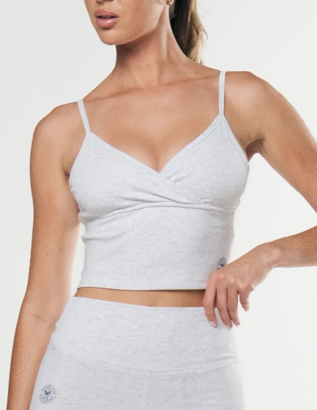 Racquet Club V Tank - Grey Marle sold by Stax