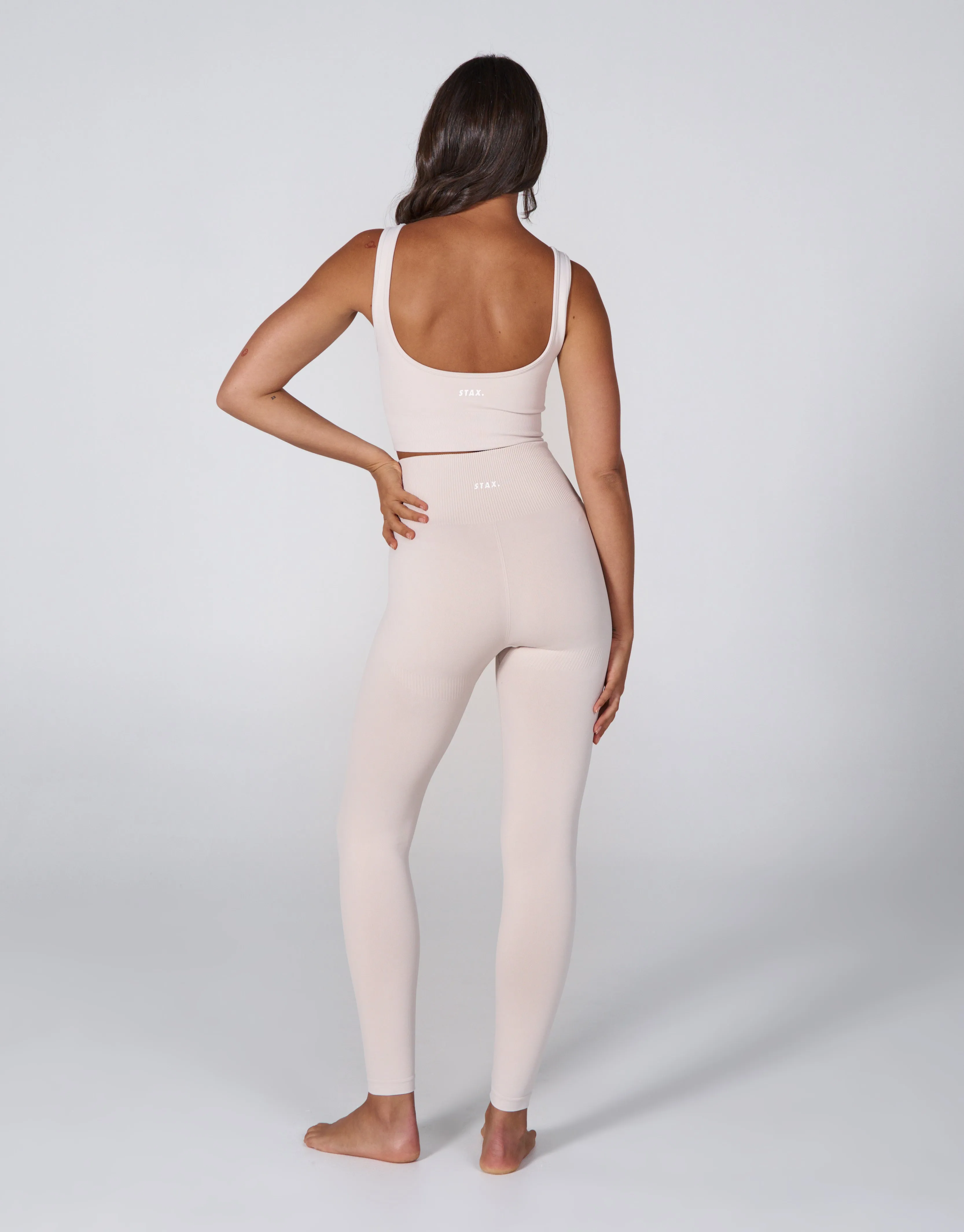 Premium Seamless Favourites Low Back Crop - Bone sold by Stax product image thumbnail 5