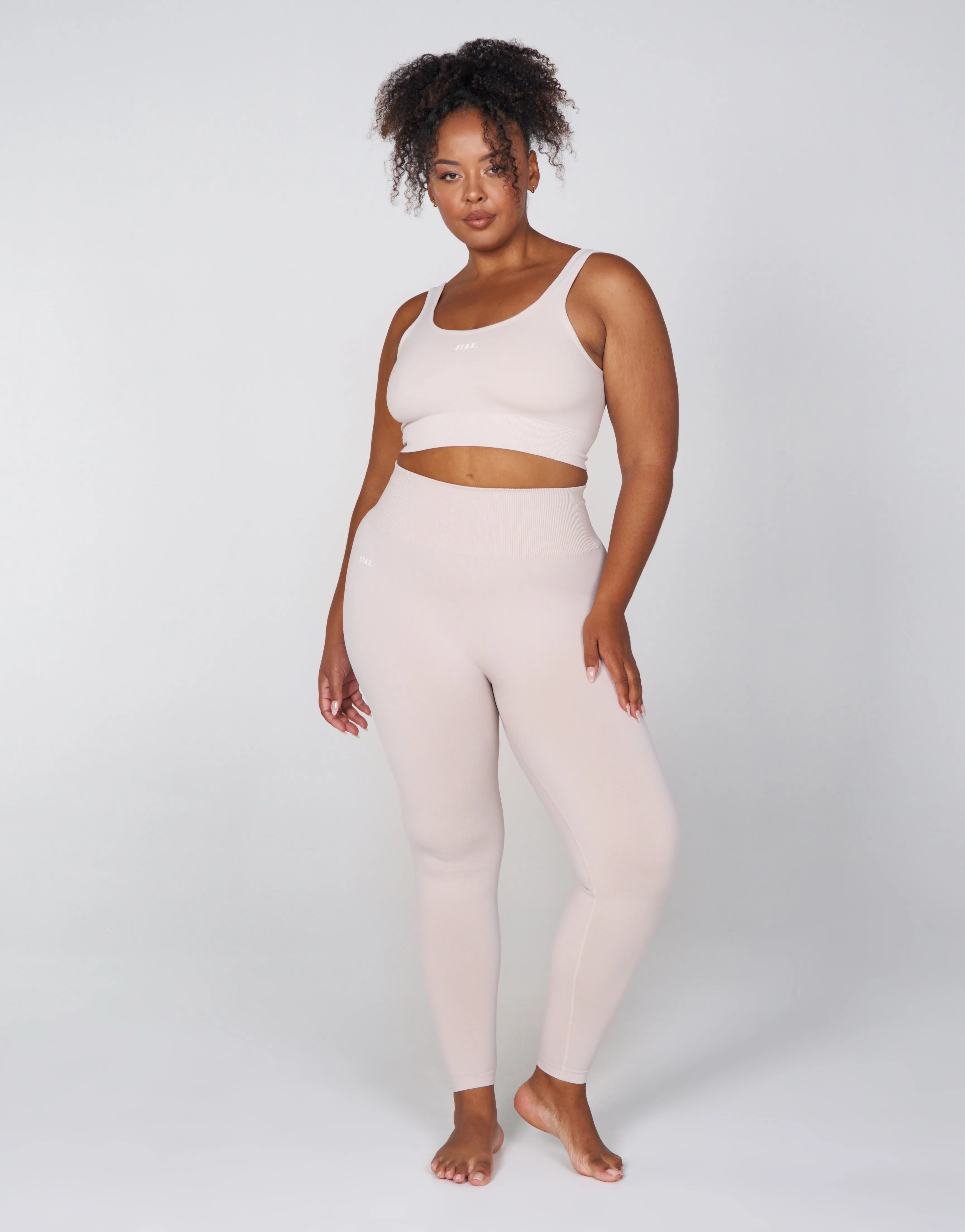 Premium Seamless Favourites Low Back Crop - Bone sold by Stax product image thumbnail 2