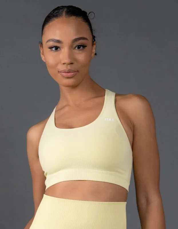 Premium Seamless Racer Crop V5.1 - Lemon sold by Stax