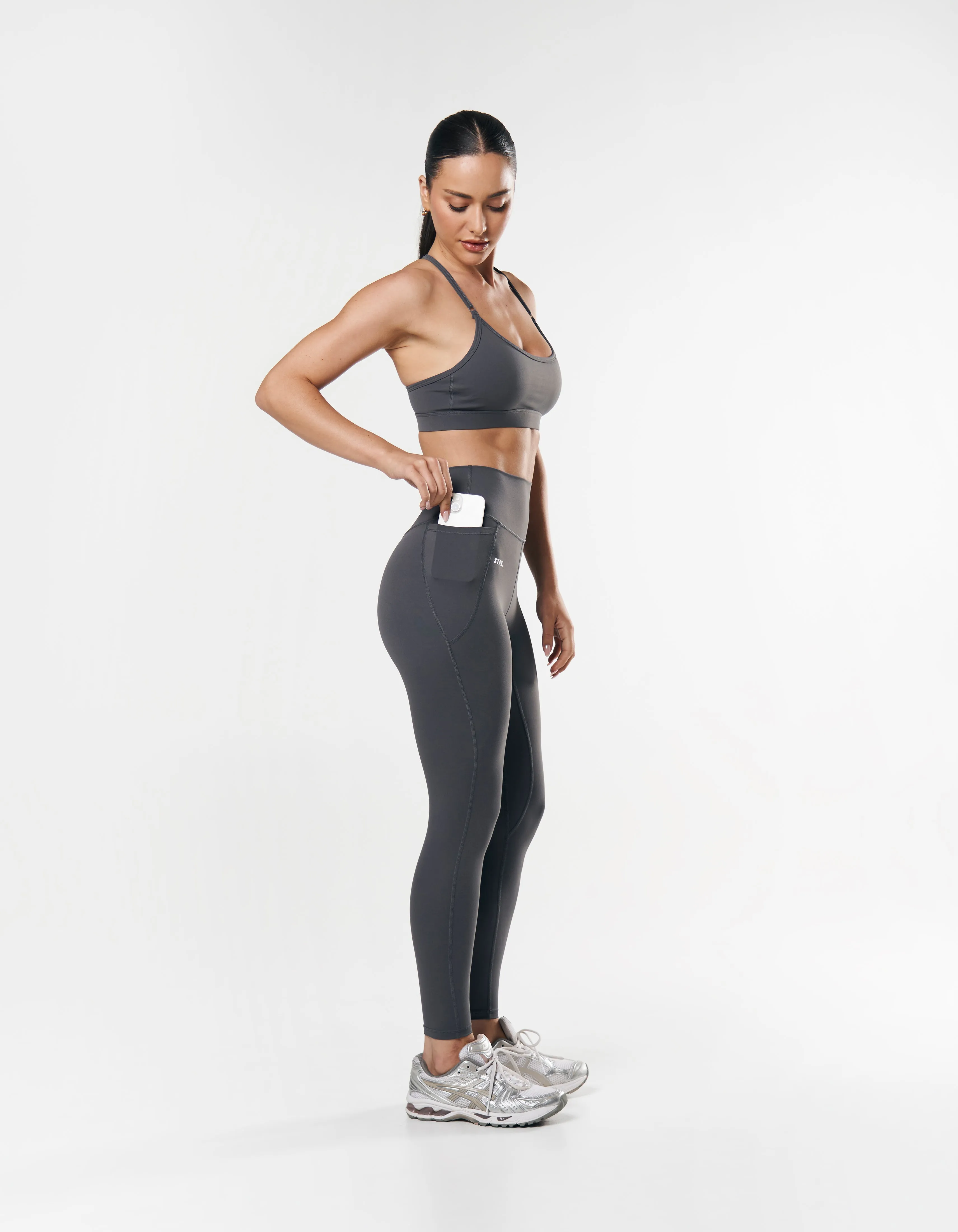 Phone Pocket Tights NANDEX ™ - Charcoal Grey sold by Stax product image thumbnail 2