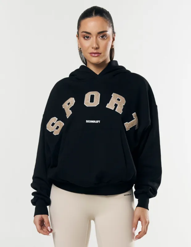 Sport Hoodie - Black/Cream sold by Stax