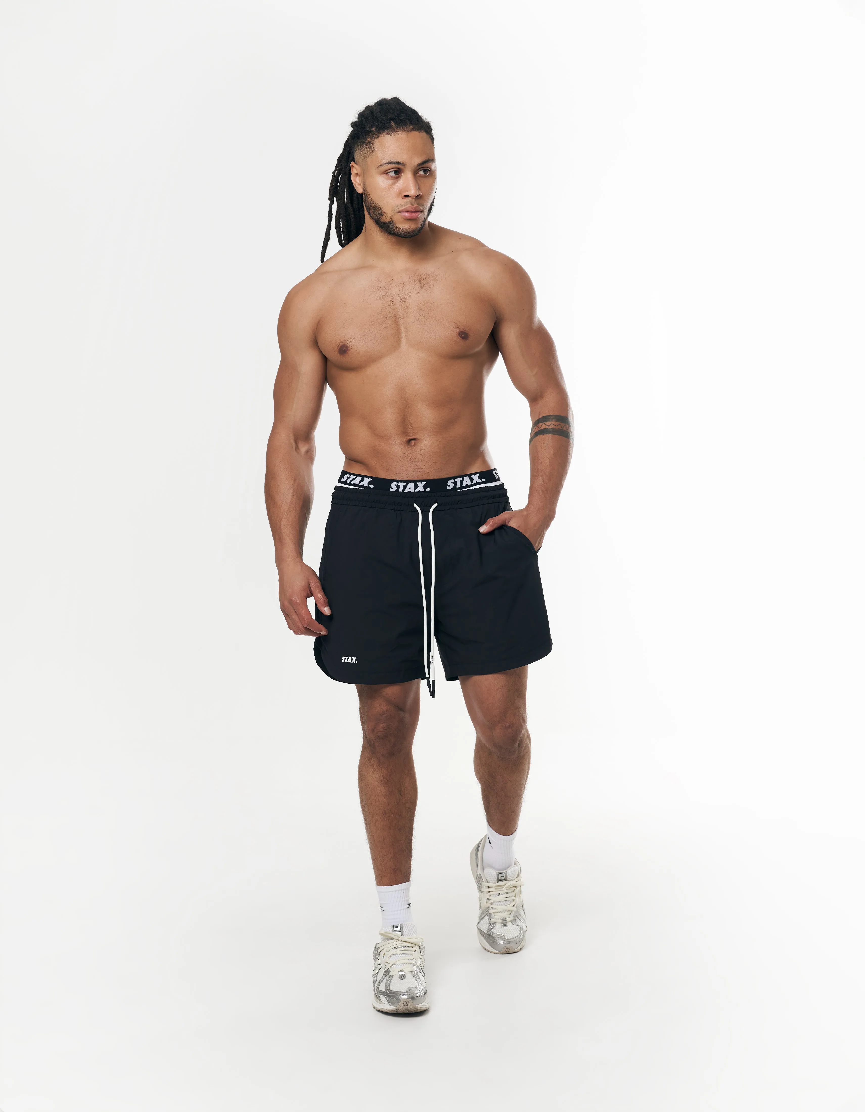 Mens Compressive Phone Pocket Bike Shorts - Black sold by Stax product image thumbnail 5