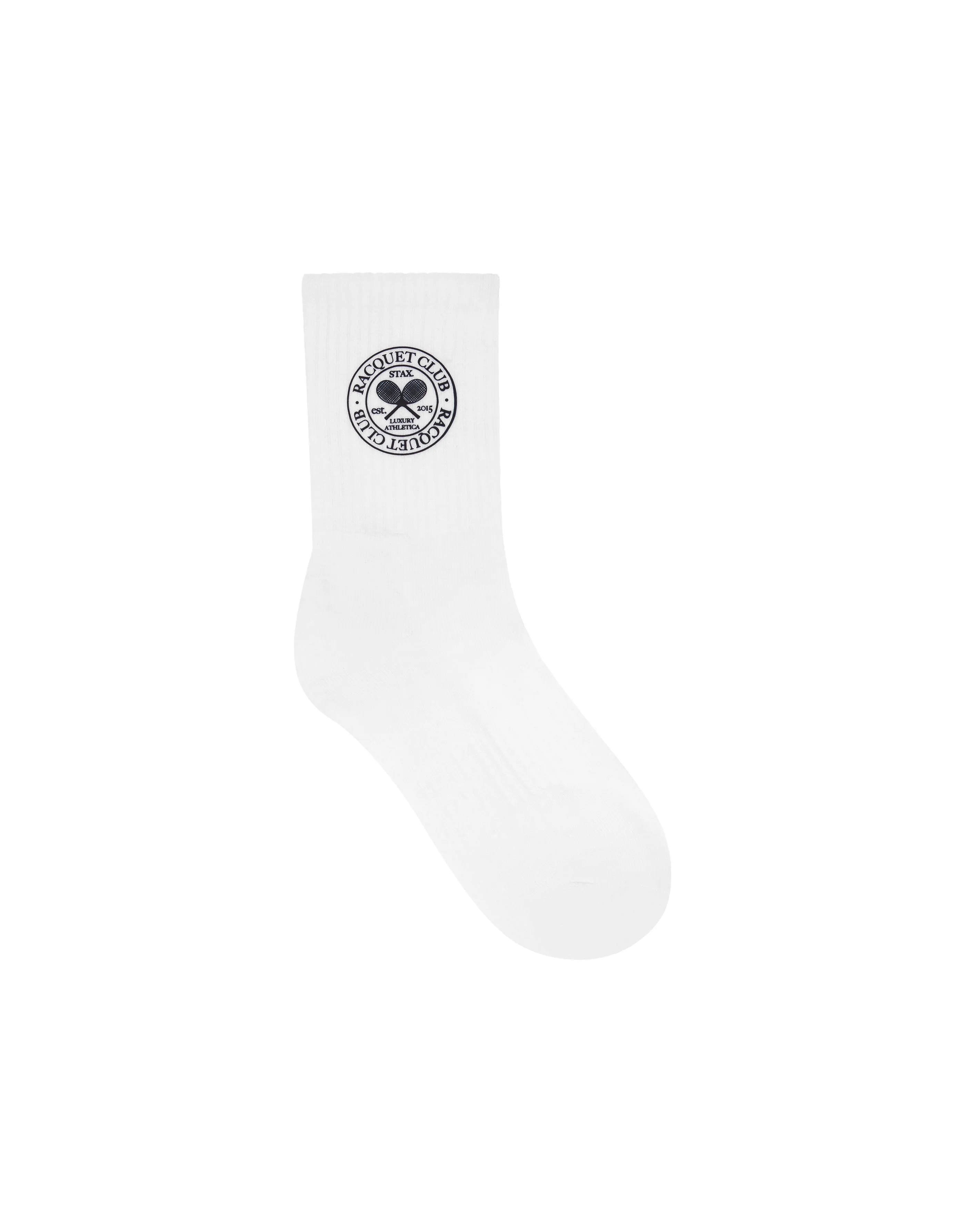 Racquet Club Crew Sock - White sold by Stax product image thumbnail 3