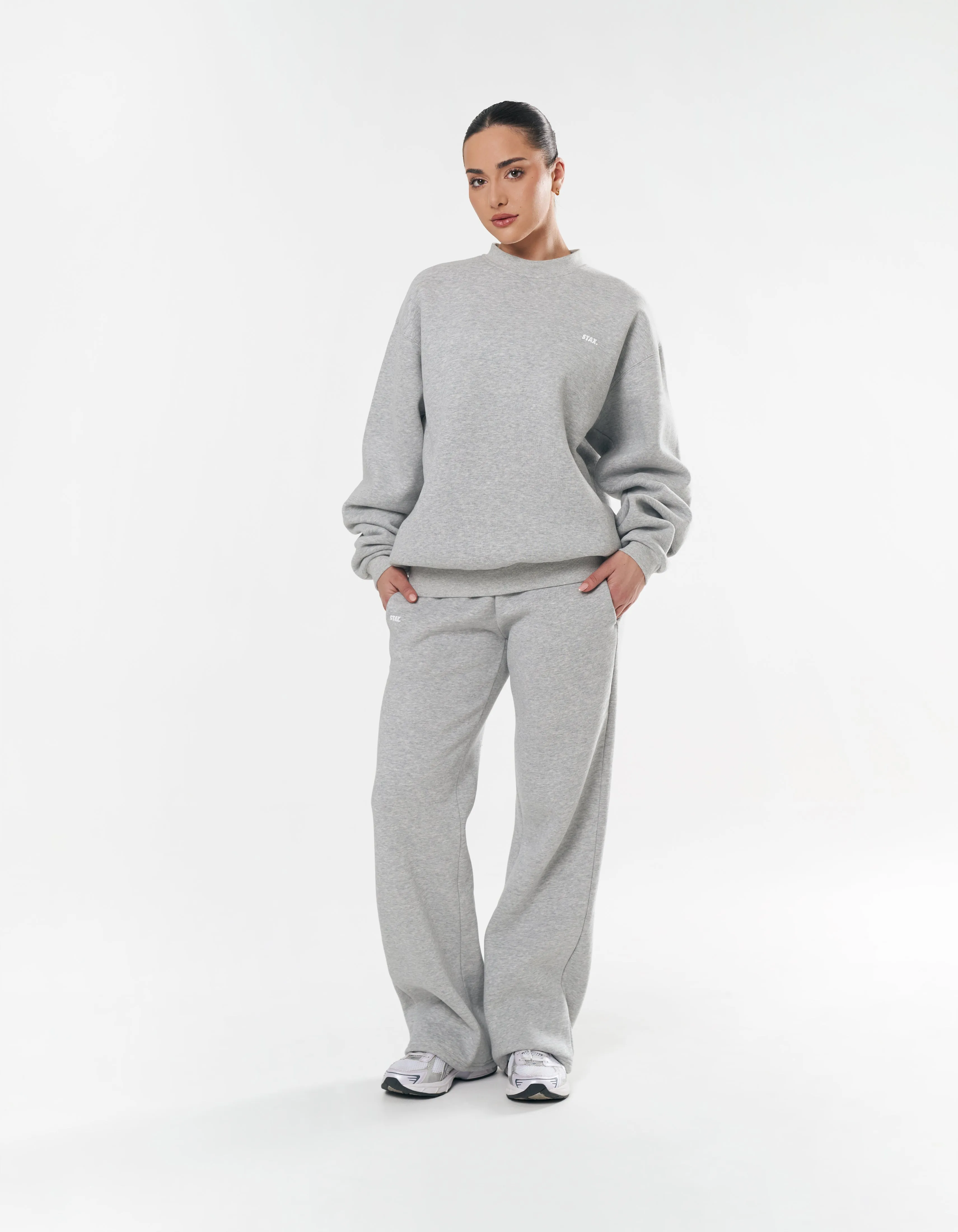 Classic Straight Leg Jogger - Dark Grey Marle sold by Stax