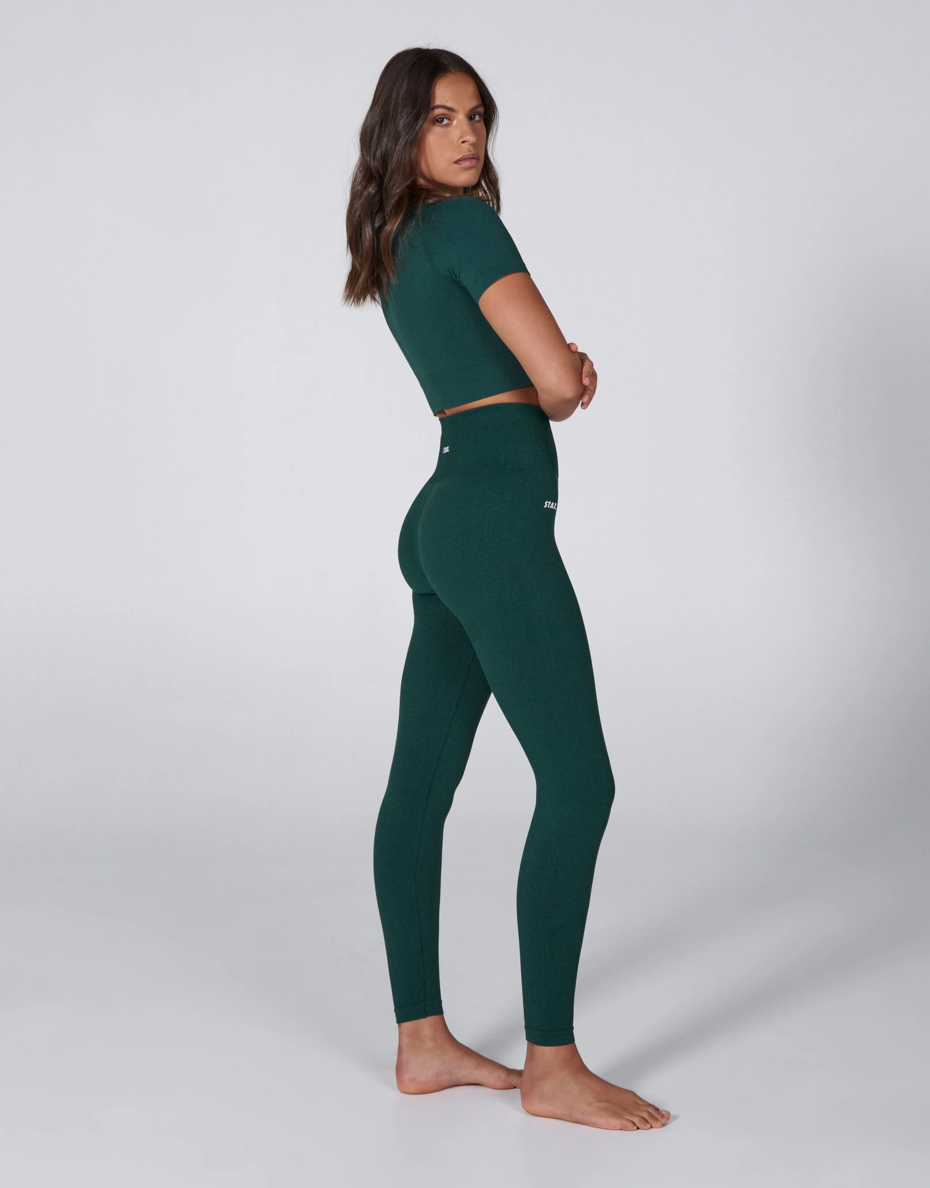 Premium Seamless Favourites Cropped Tee - Pine sold by Stax product image thumbnail 3