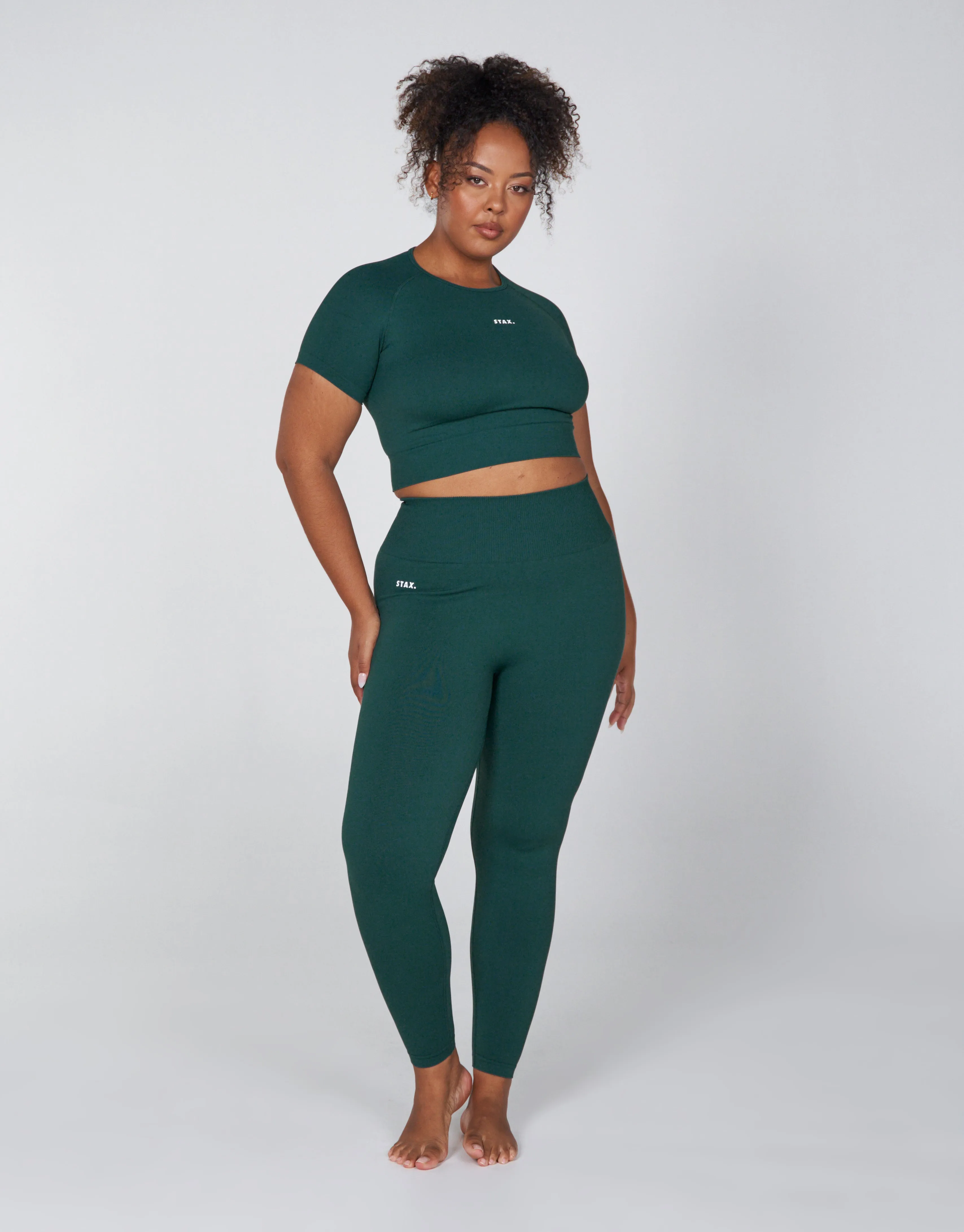 Premium Seamless Favourites Cropped Tee - Pine sold by Stax product image thumbnail 4