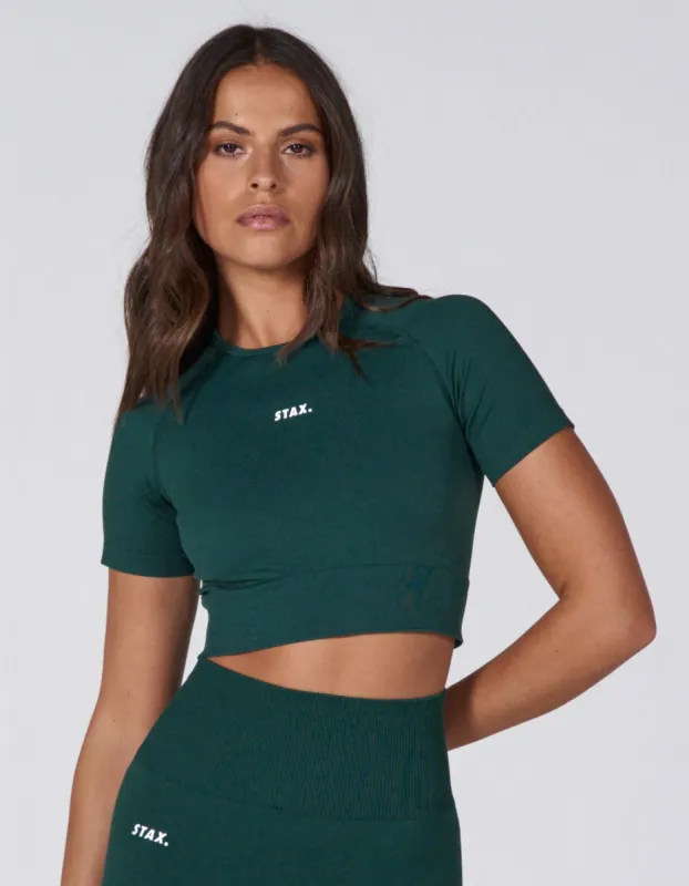 Premium Seamless Favourites Cropped Tee - Pine sold by Stax