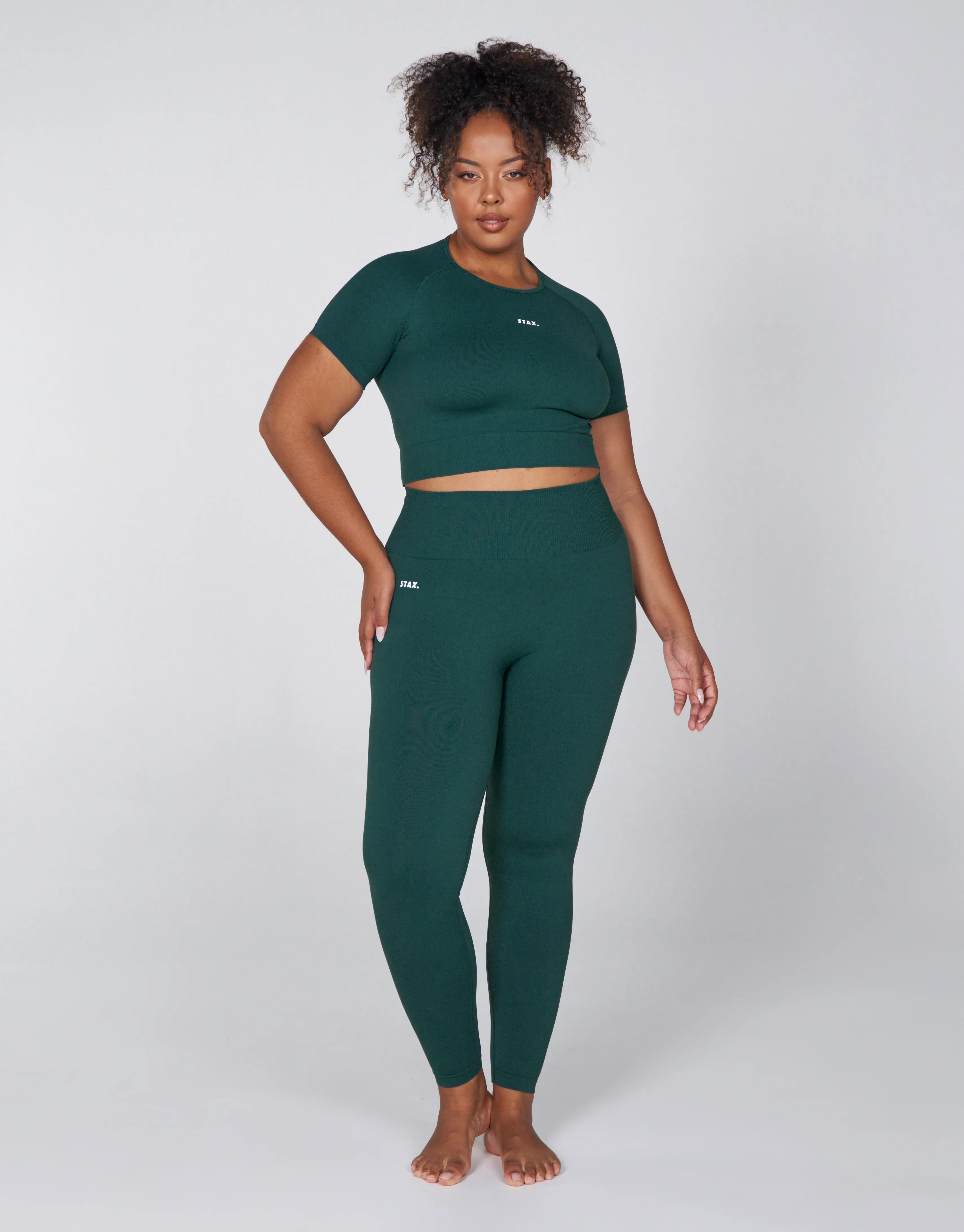 Premium Seamless Favourites Cropped Tee - Pine sold by Stax product image thumbnail 5