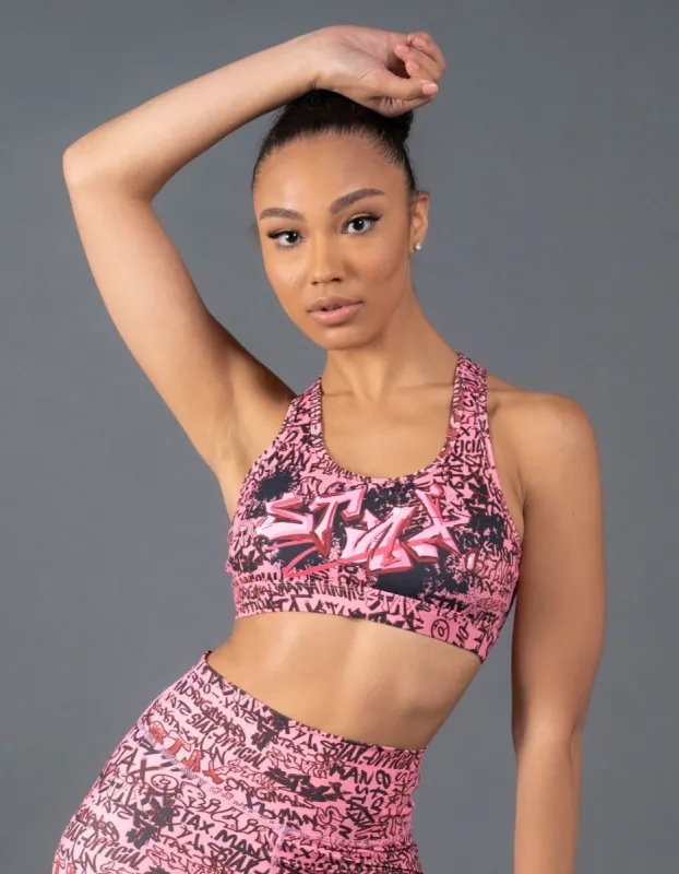 Graffiti Classic Crop -Black and Pink sold by Stax