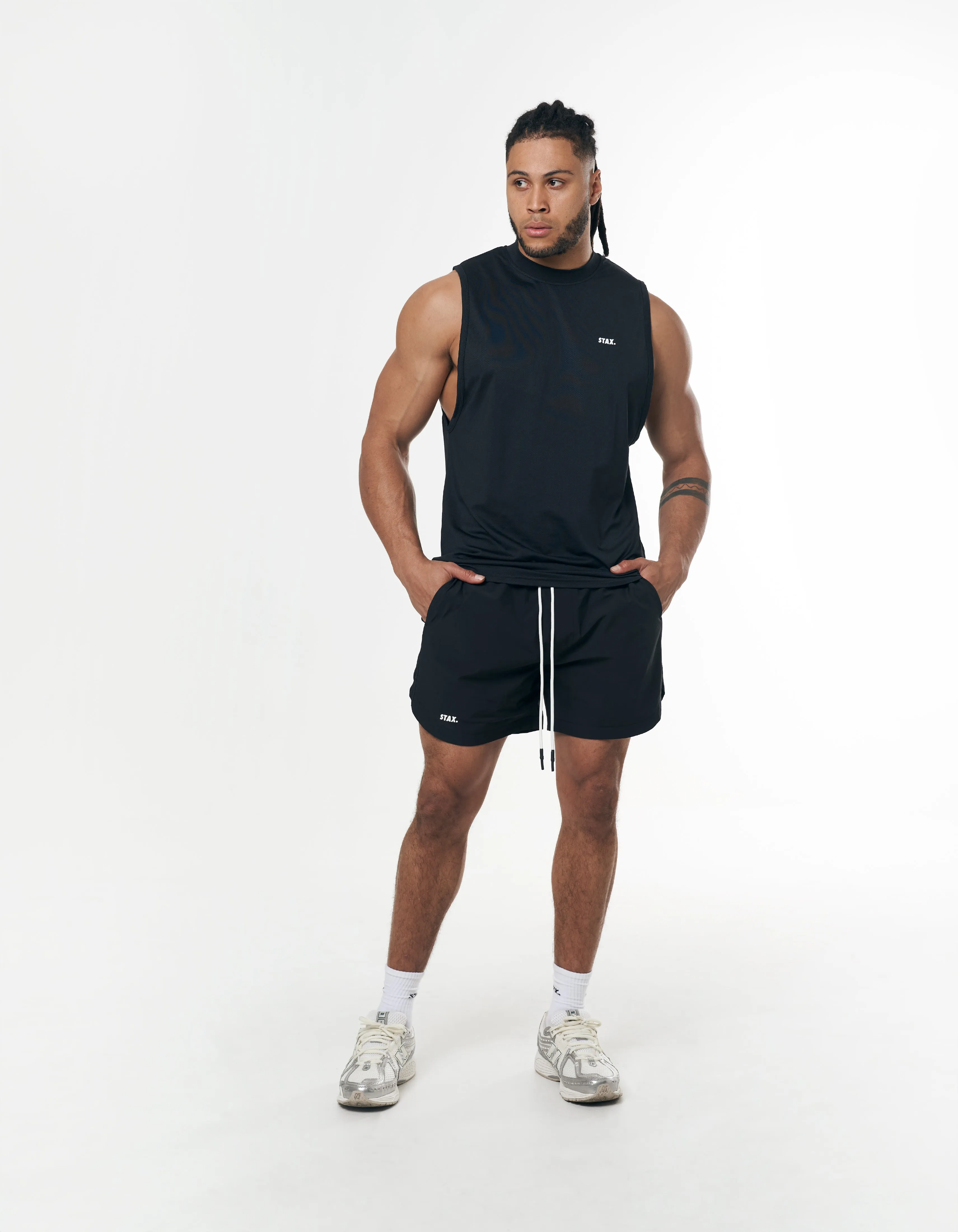 Mens Sport Muscle Tank - Black sold by Stax product image thumbnail 4
