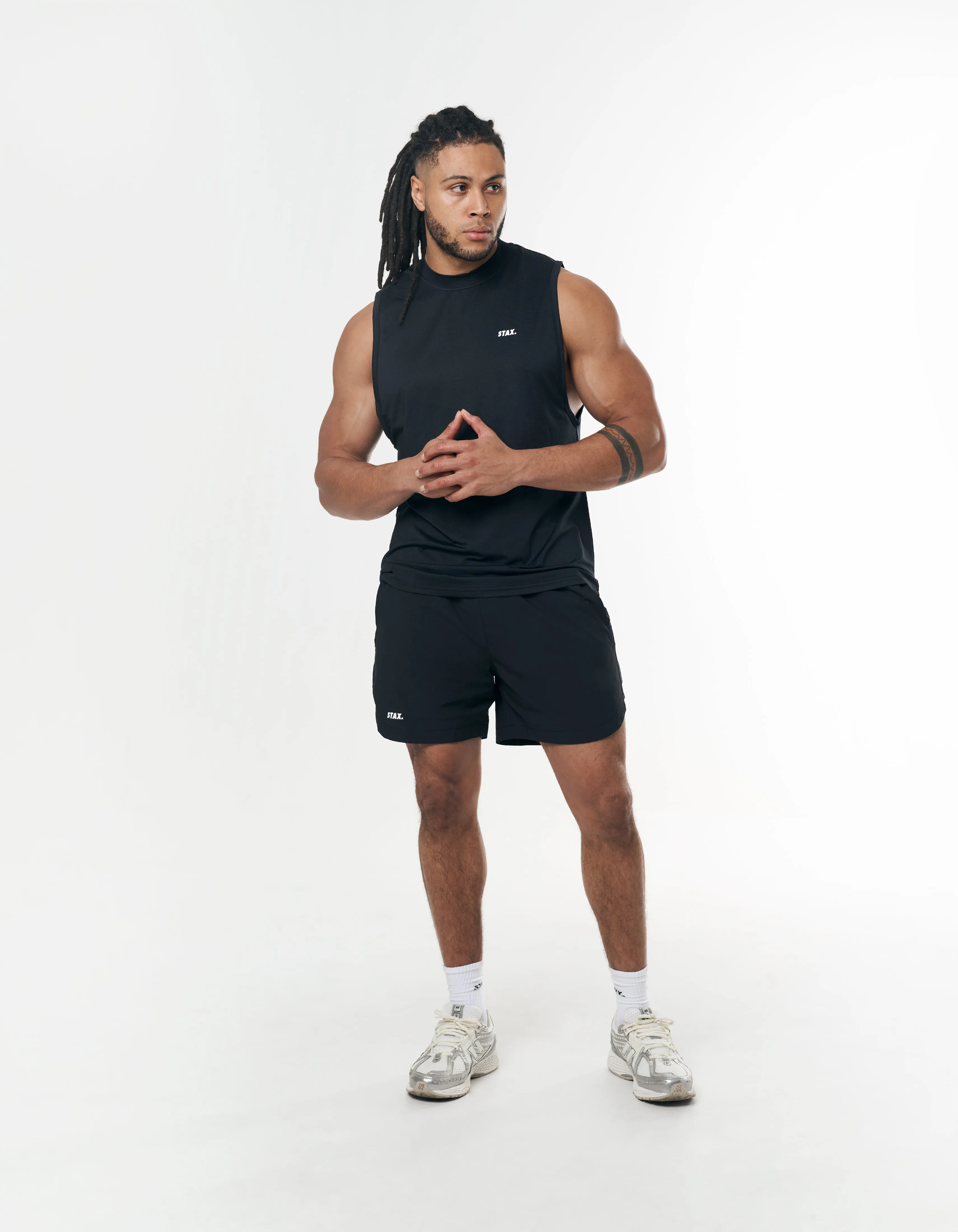 Mens Sport Muscle Tank - Black sold by Stax product image thumbnail 5