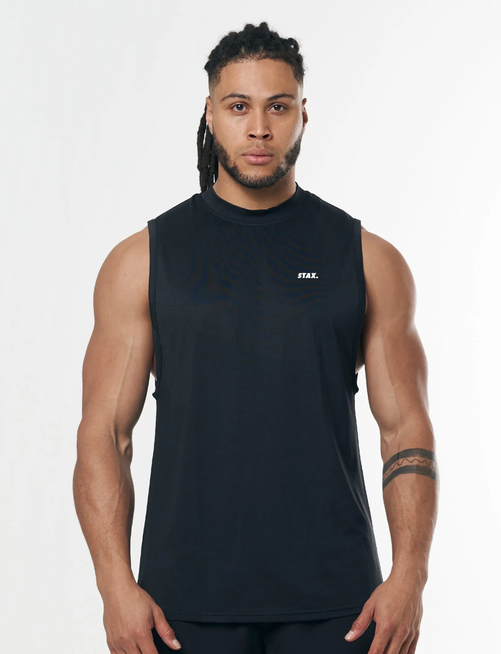 Mens Sport Muscle Tank - Black sold by Stax