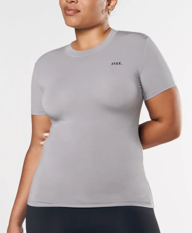 AW Womens Tee - Light Grey sold by Stax